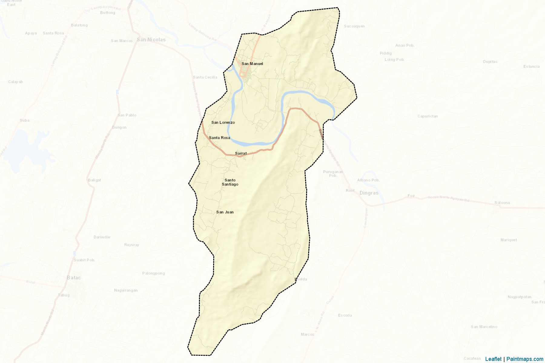 Muestras de recorte de mapas Sarrat (Ilocos Norte)-2