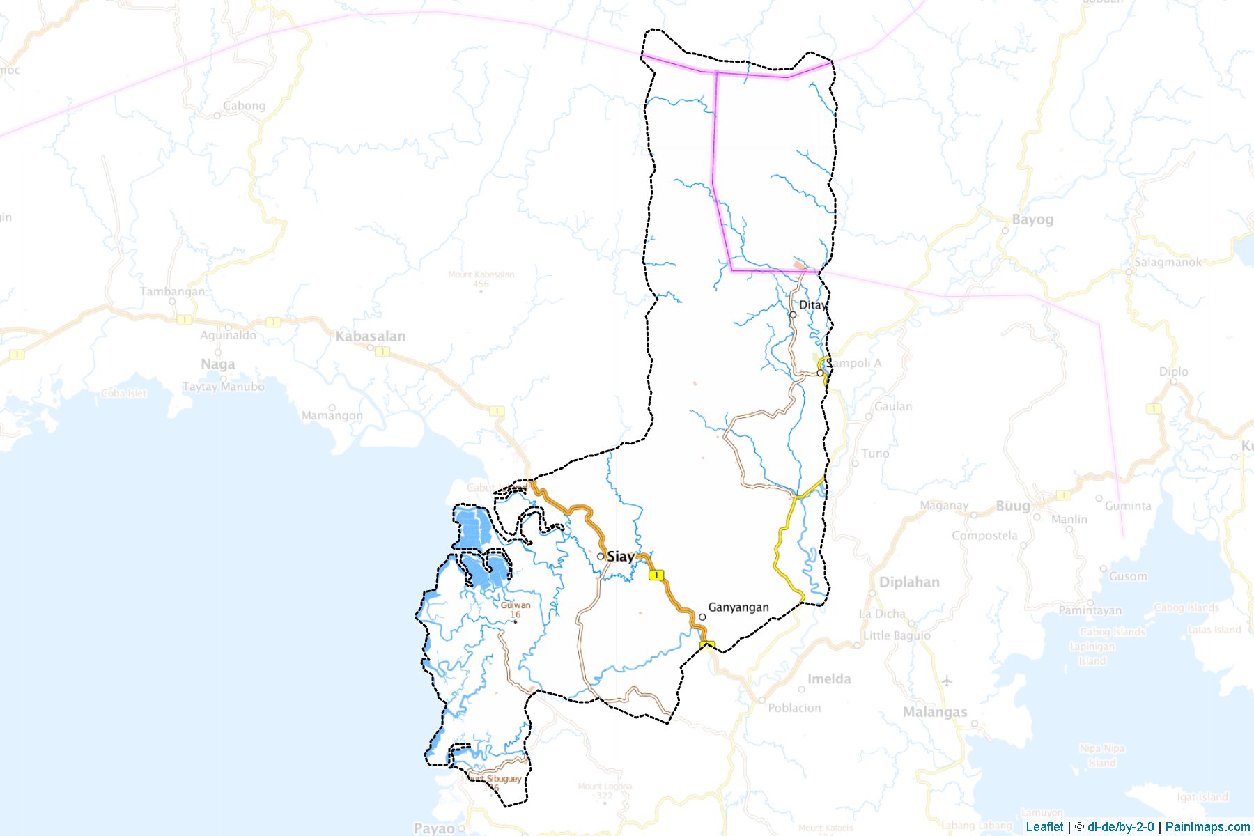 Muestras de recorte de mapas Siay (Zamboanga Sibugay)-1