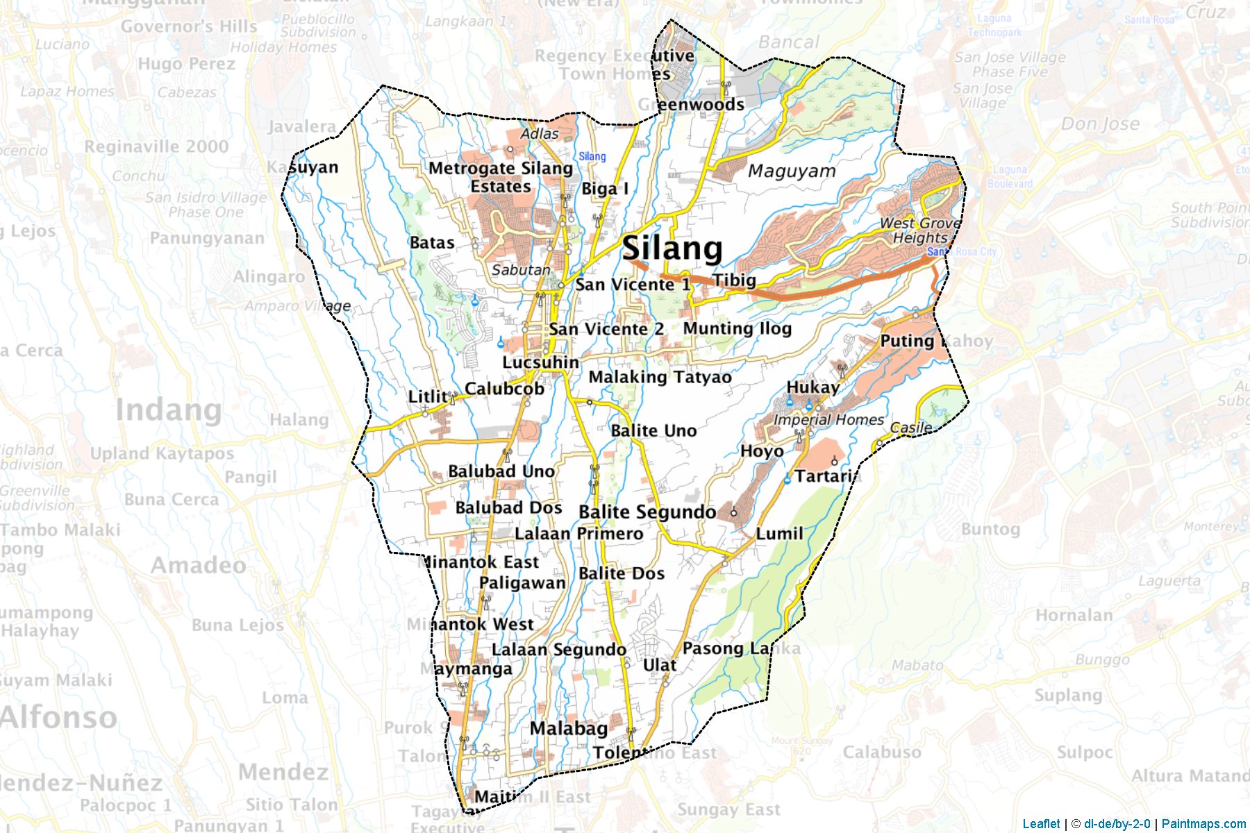 Muestras de recorte de mapas Silang (Cavite)-1