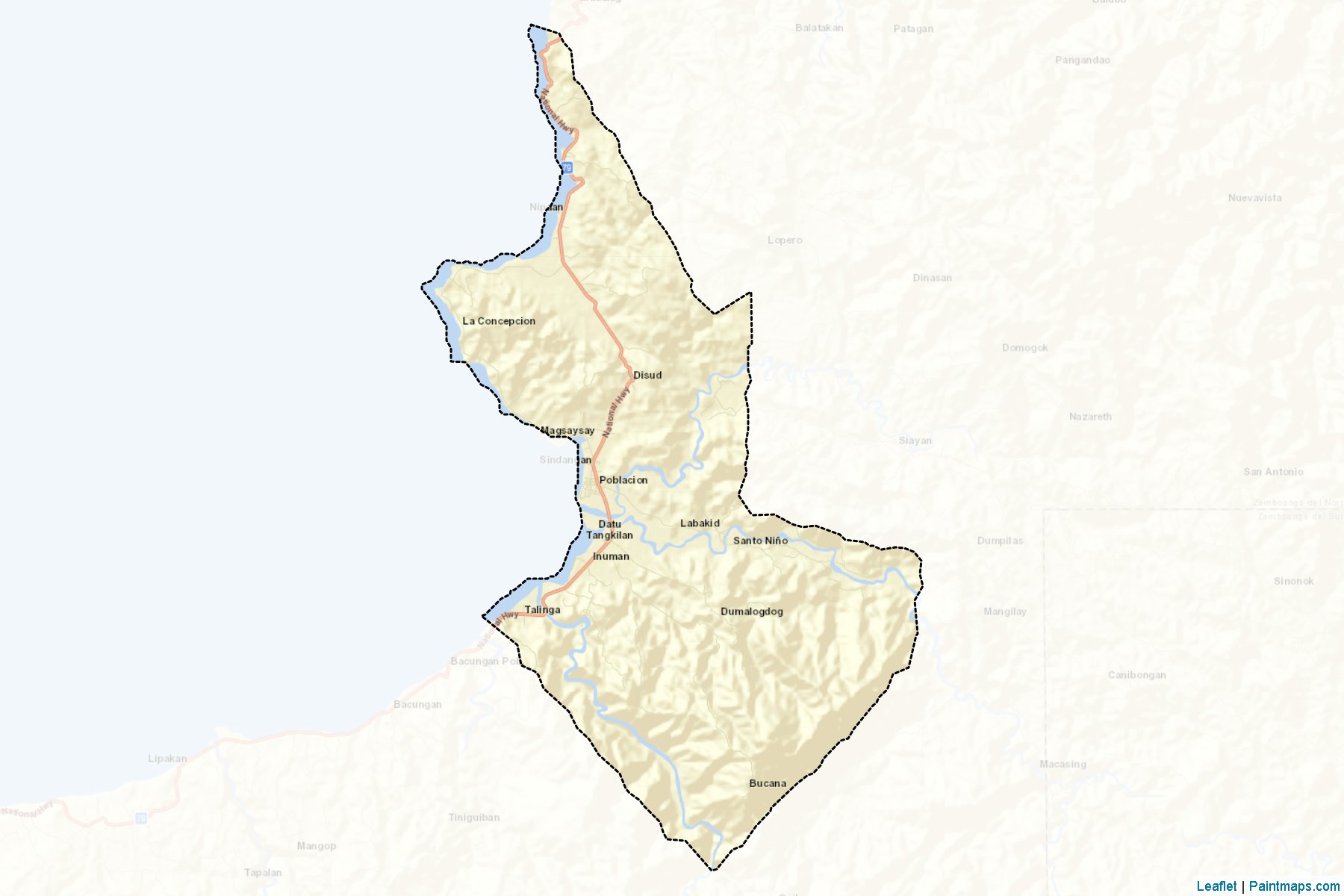 Sindangan (Zamboanga del Norte) Haritası Örnekleri-2