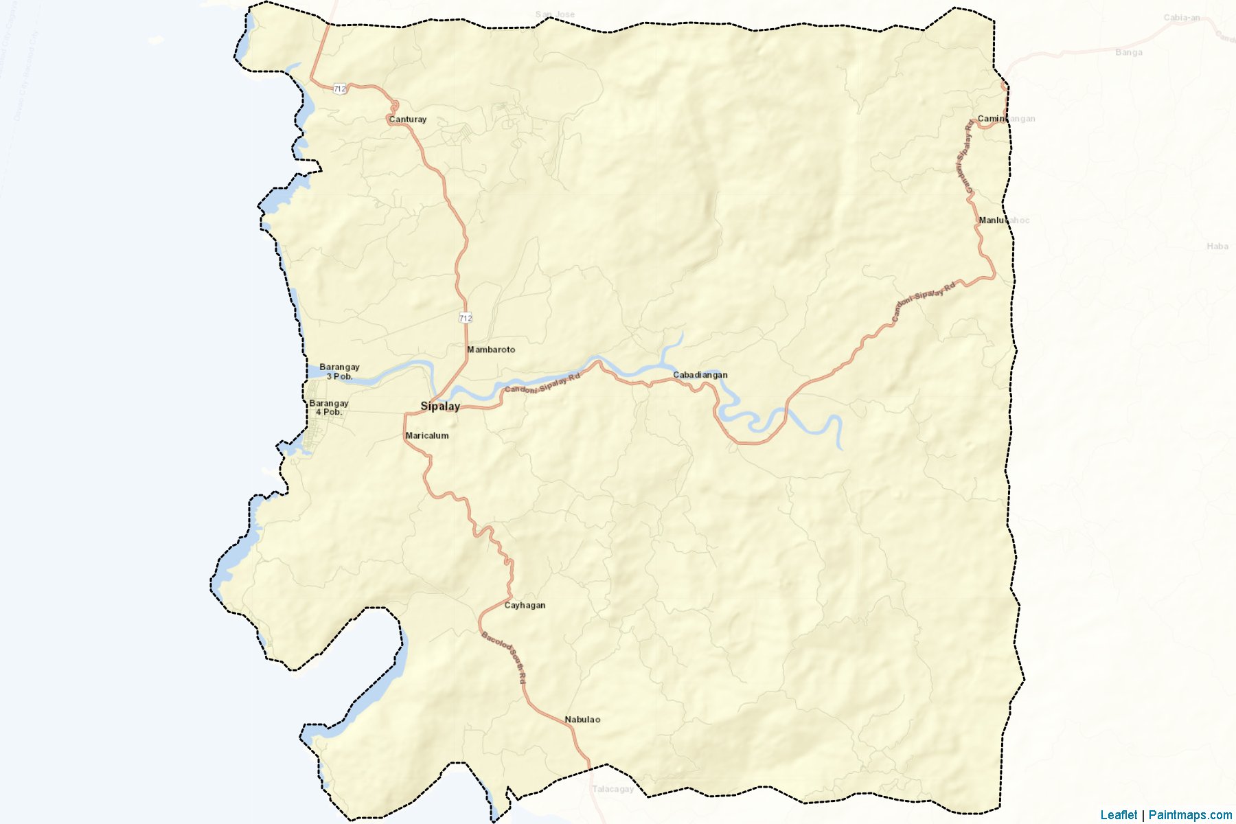 Muestras de recorte de mapas Sipalay (Negros Occidental)-2