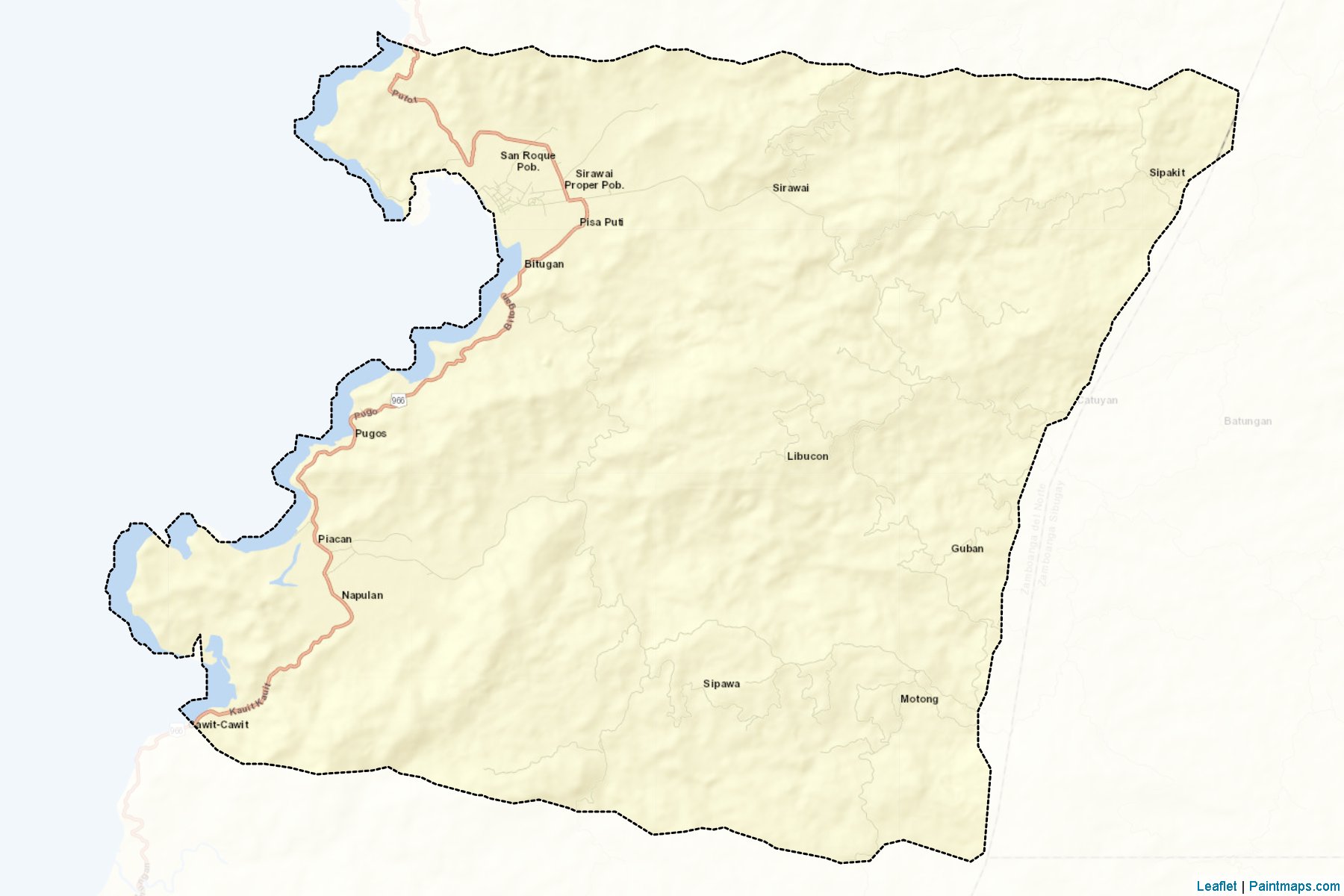 Muestras de recorte de mapas Siraway (Zamboanga del Norte)-2