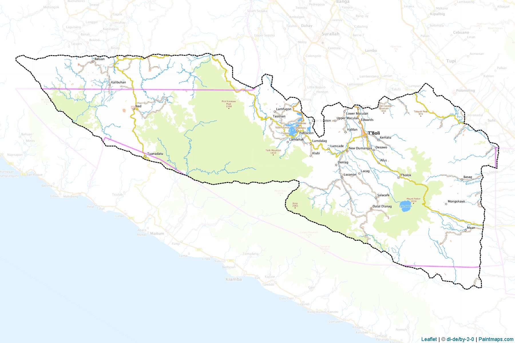 T'boli (Güney Cotabato) Haritası Örnekleri-1