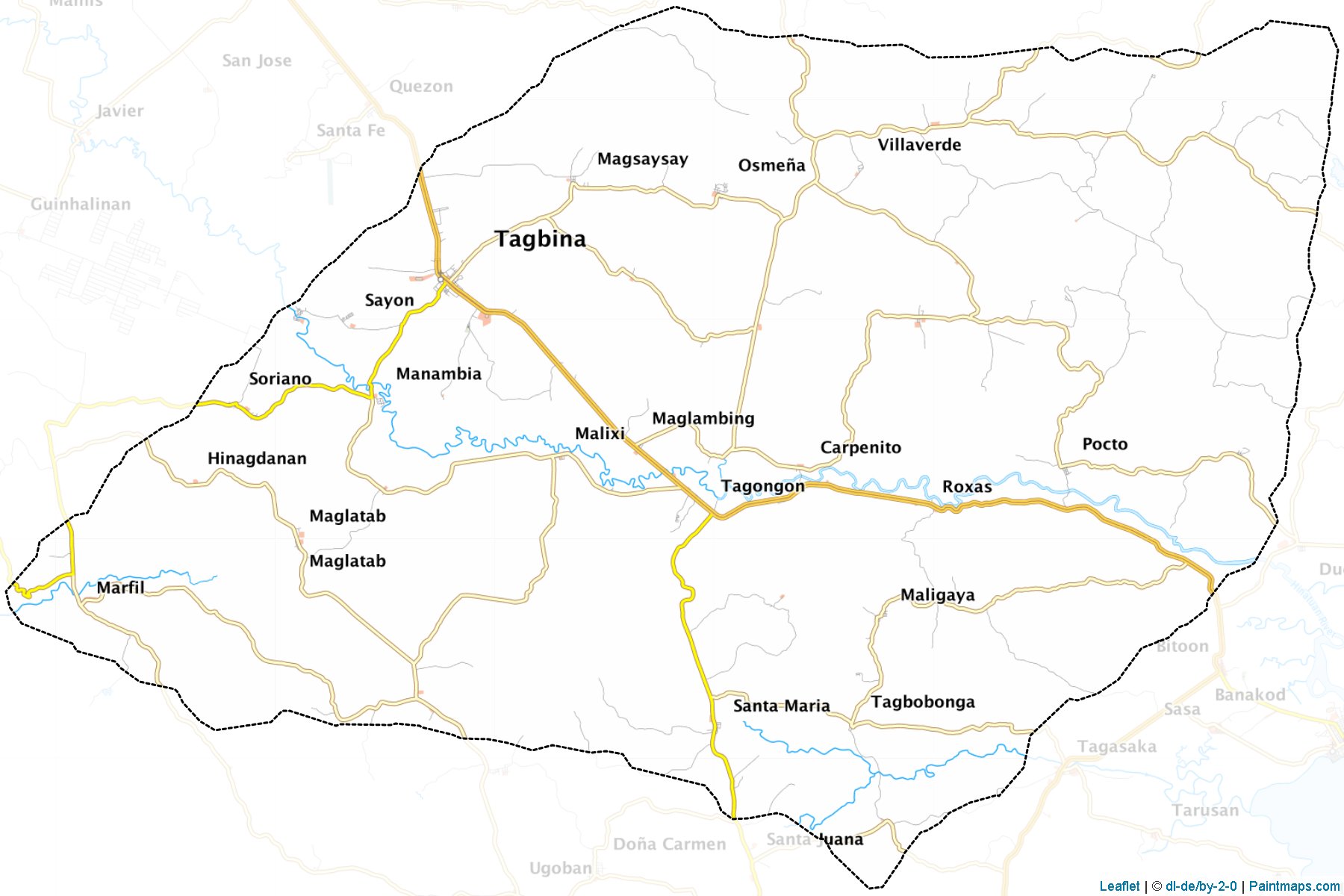 Tagbina (Surigao del Sur) Map Cropping Samples-1