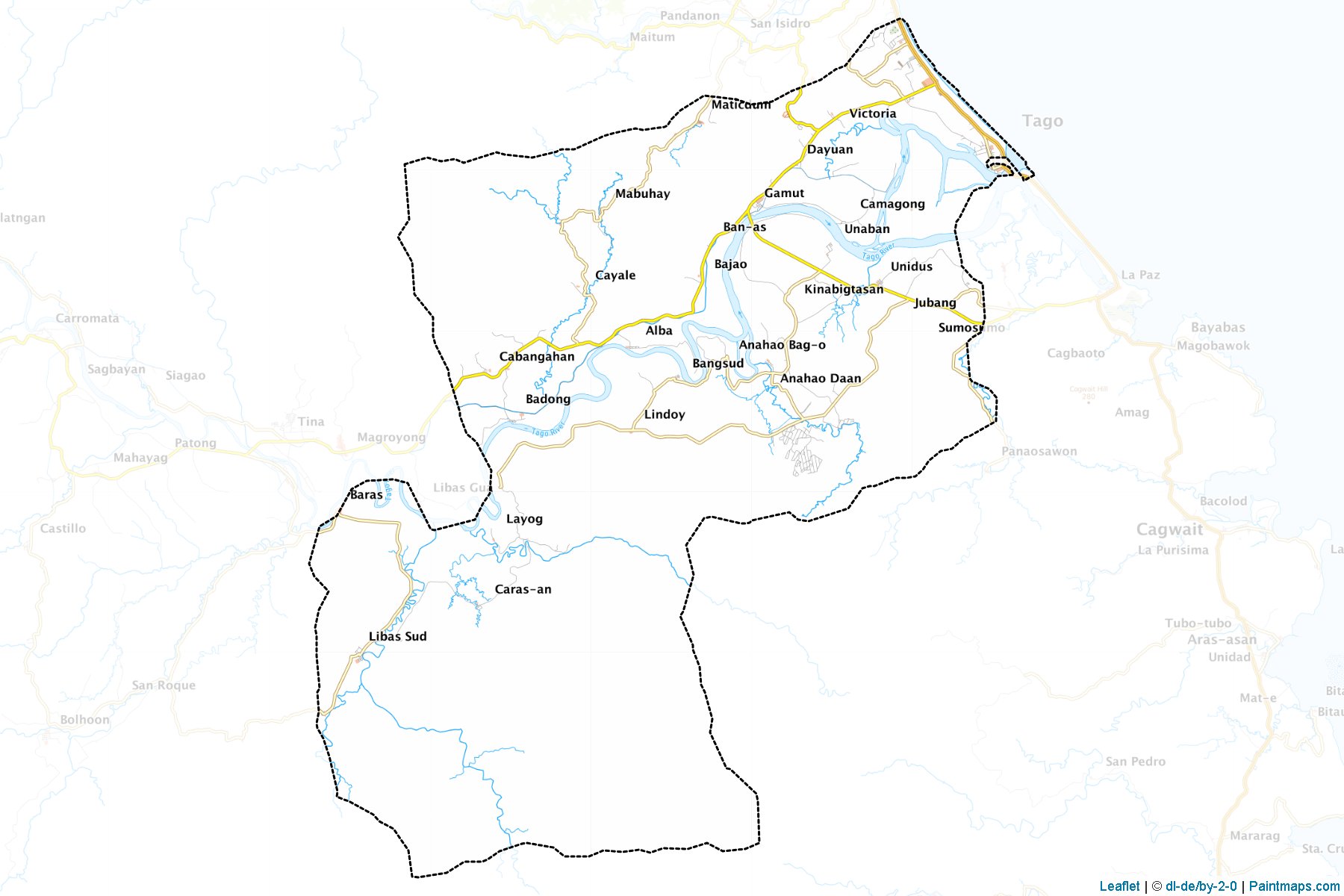 Tago (Surigao del Sur) Haritası Örnekleri-1