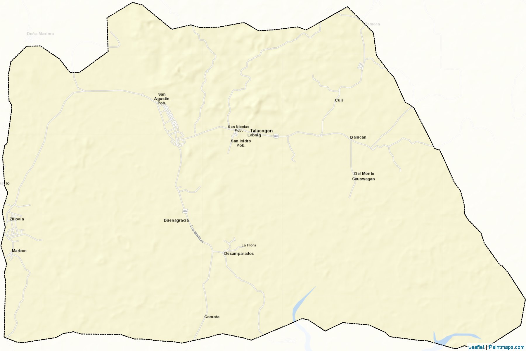 Muestras de recorte de mapas Talacogon (Agusan del Sur)-2