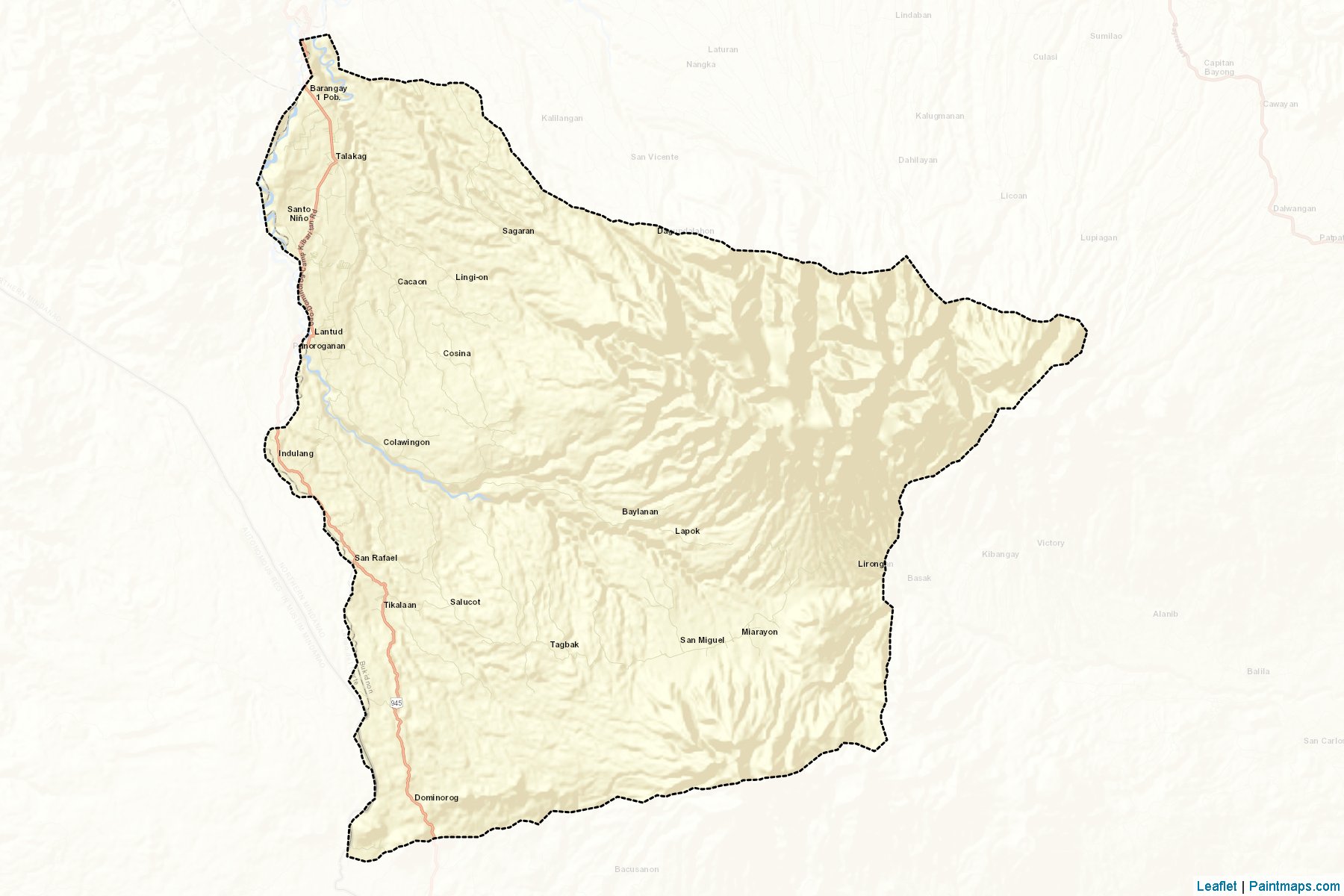 Muestras de recorte de mapas Talakag (Bukidnon)-2