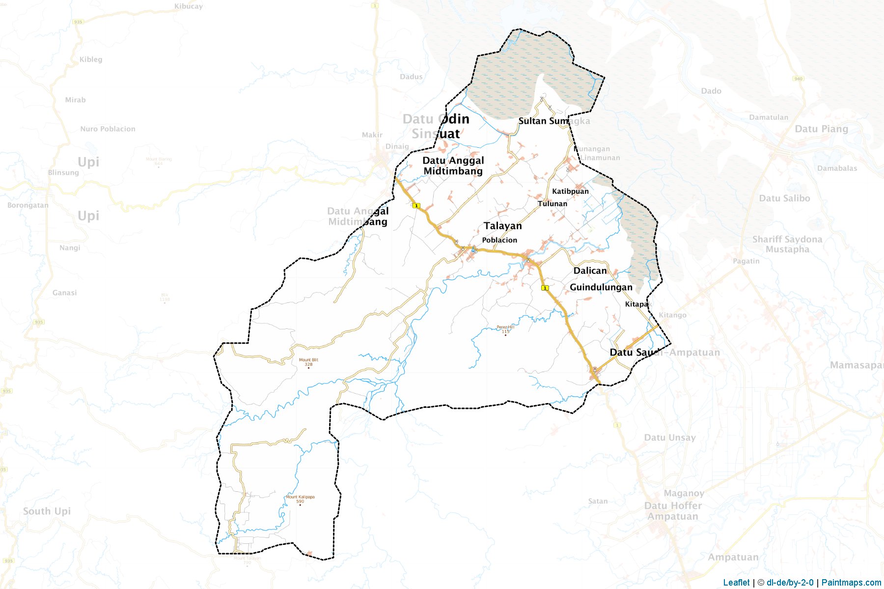 Muestras de recorte de mapas Talayan (Maguindanao)-1