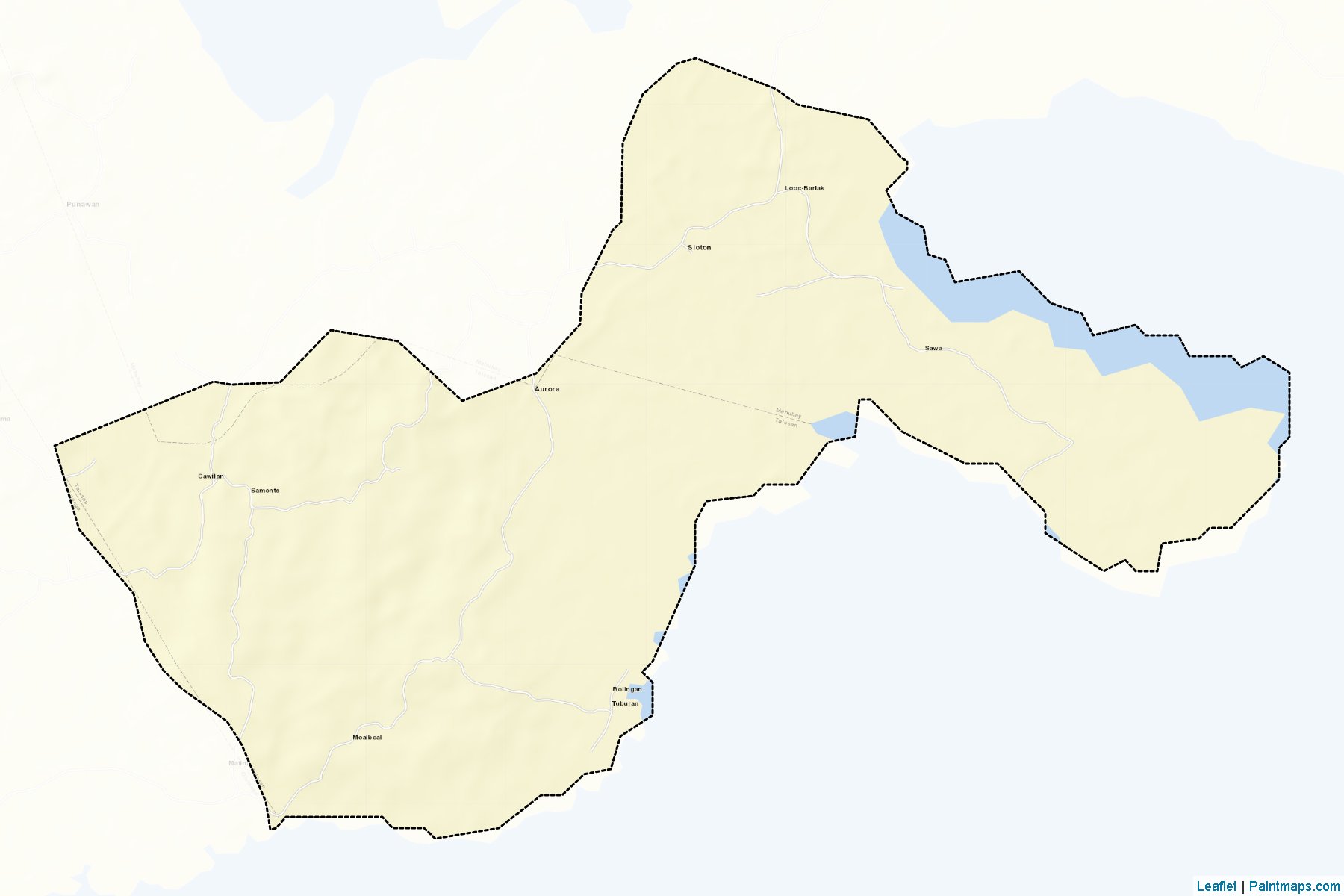 Muestras de recorte de mapas Talusan (Zamboanga Sibugay)-2