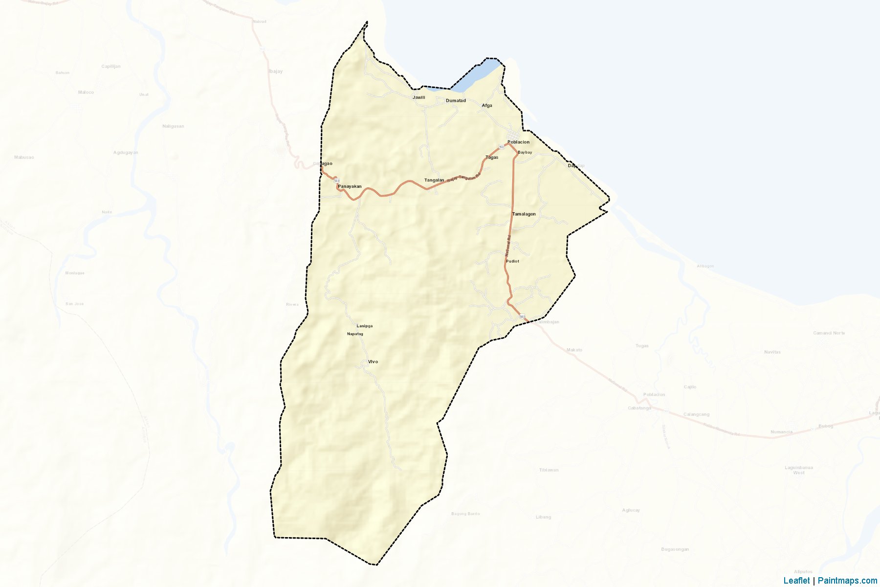 Muestras de recorte de mapas Tangalan (Aklan)-2