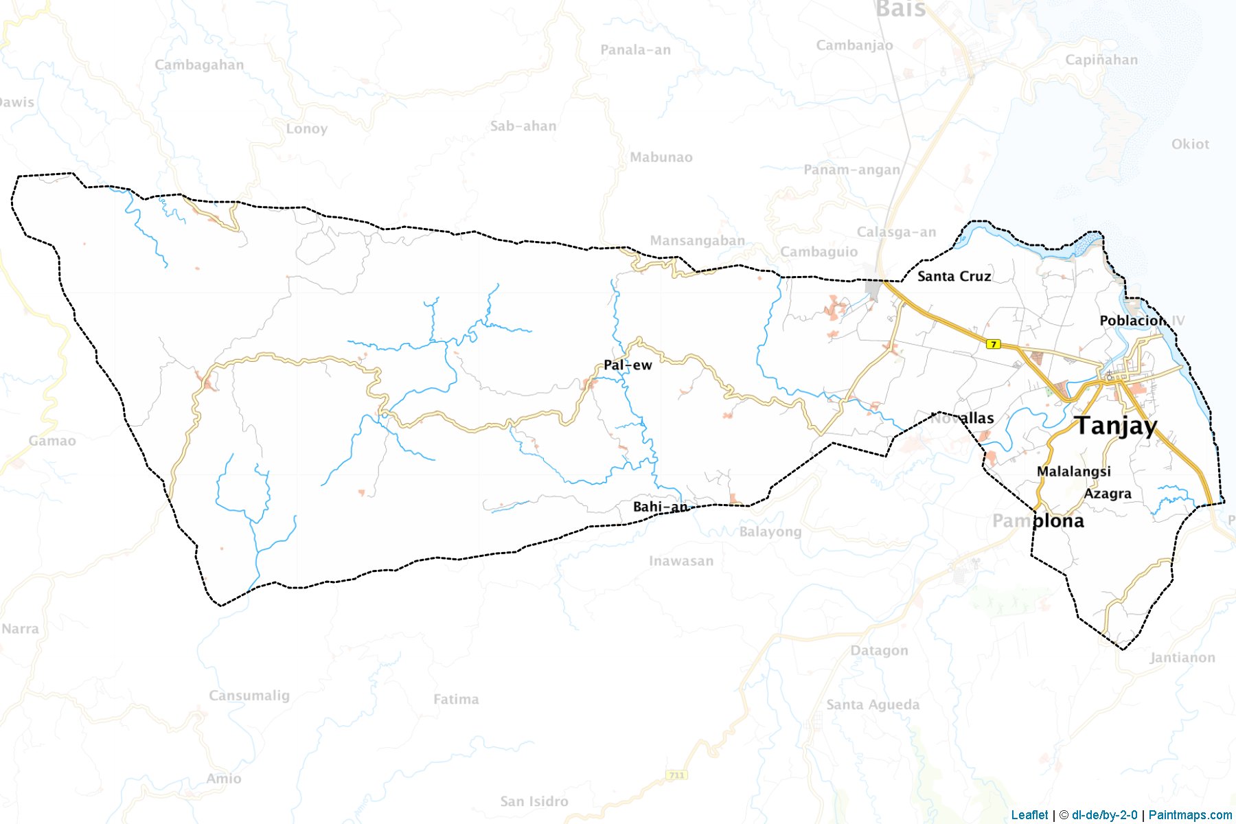 Muestras de recorte de mapas Tanjay (Negros Oriental)-1