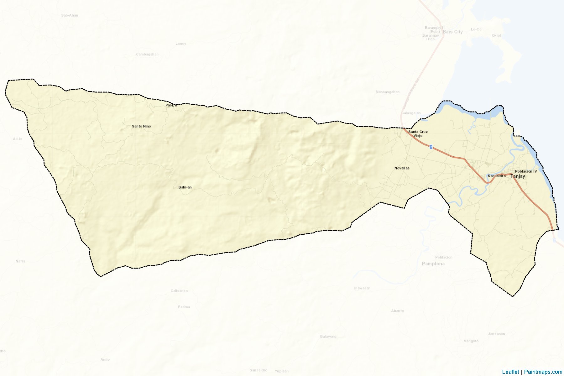 Muestras de recorte de mapas Tanjay (Negros Oriental)-2