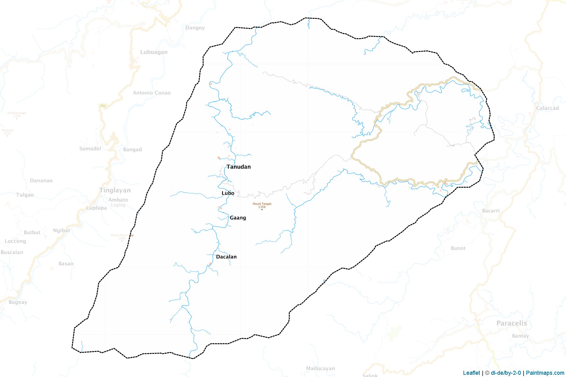 Muestras de recorte de mapas Tanudan (Kalinga)-1