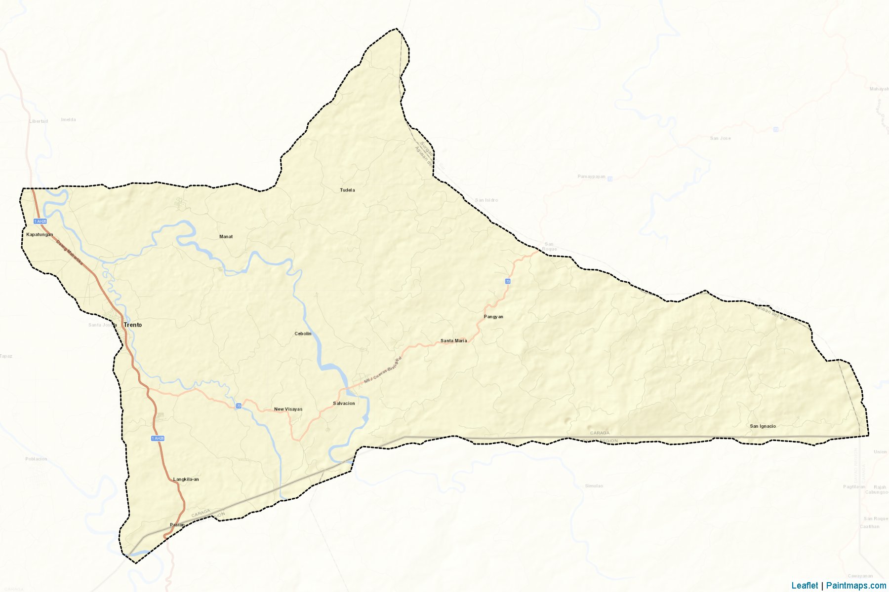 Trento (Agusan del Sur) Haritası Örnekleri-2