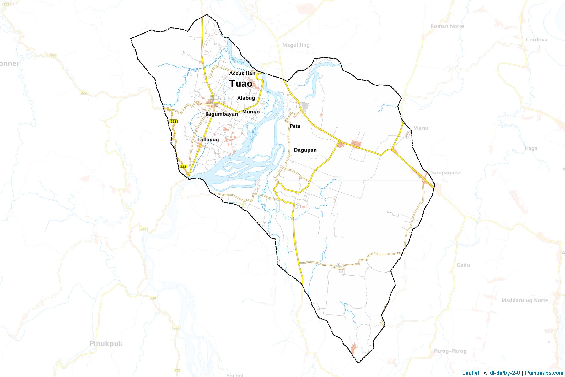 Muestras de recorte de mapas Tuao (Cagayan)-1