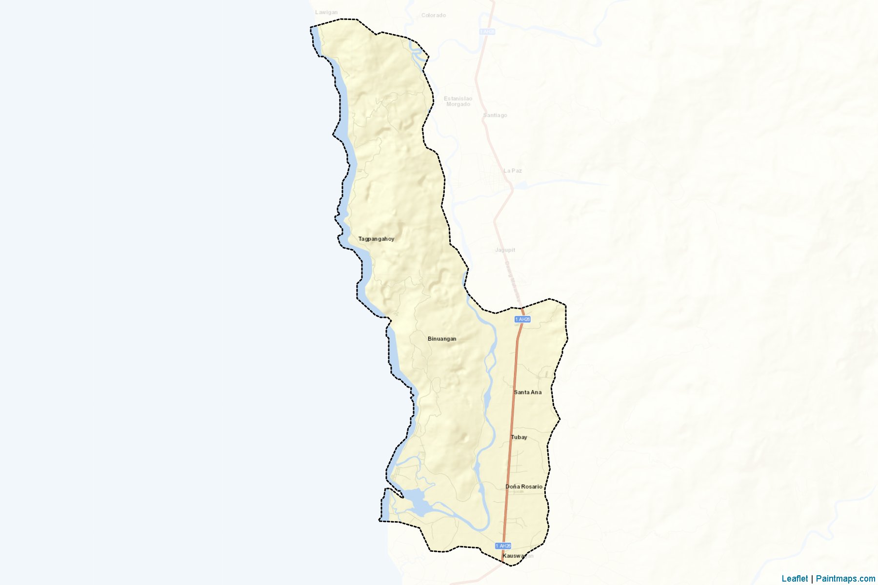 Muestras de recorte de mapas Tubay (Agusan del Norte)-2