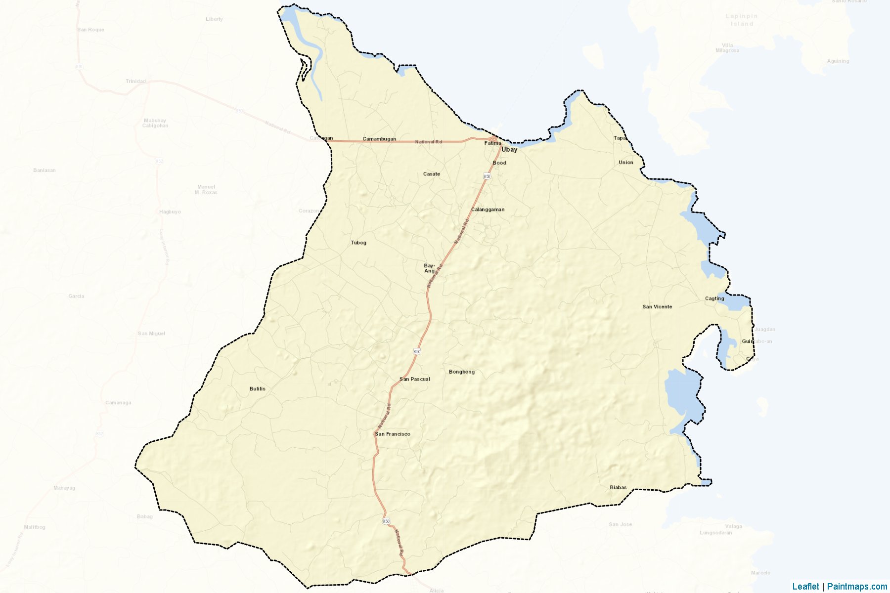 Muestras de recorte de mapas Ubay (Bohol)-2