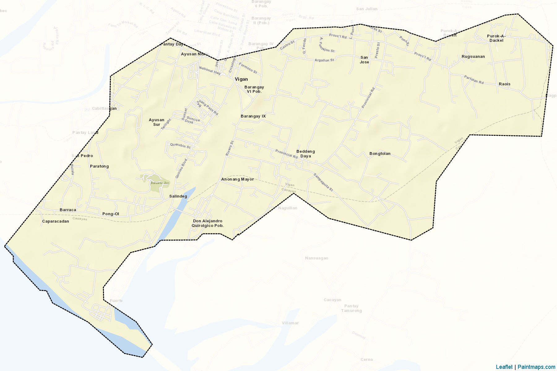 Muestras de recorte de mapas Vigan (Ilocos Sur)-2