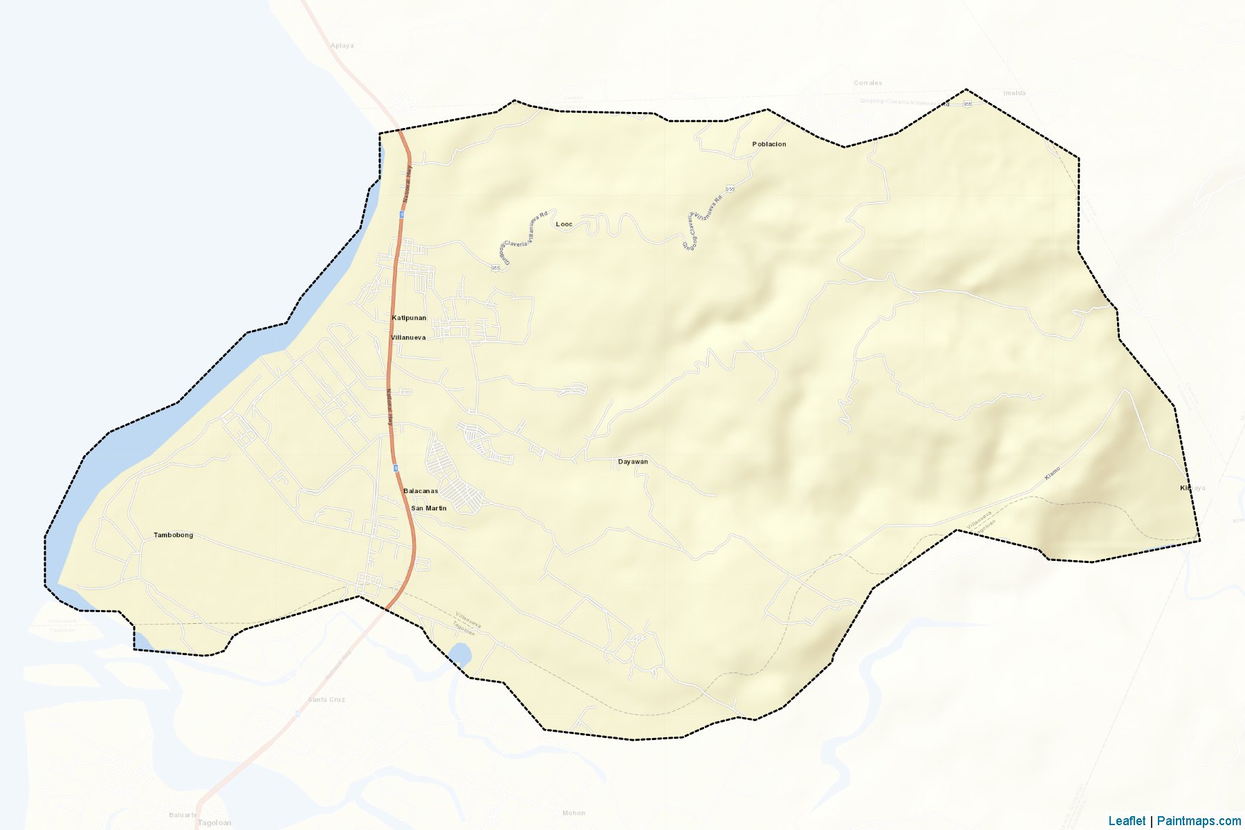 Muestras de recorte de mapas Villanueva (Misamis Oriental)-2