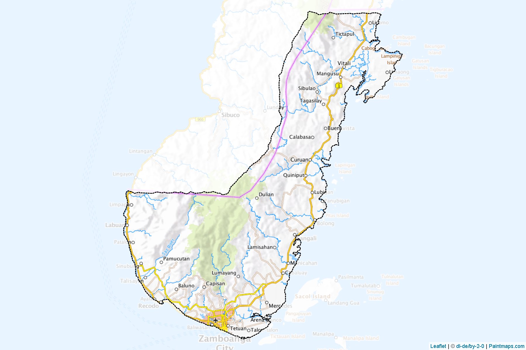 Zamboanga City (Zamboanga del Sur) Map Cropping Samples-1