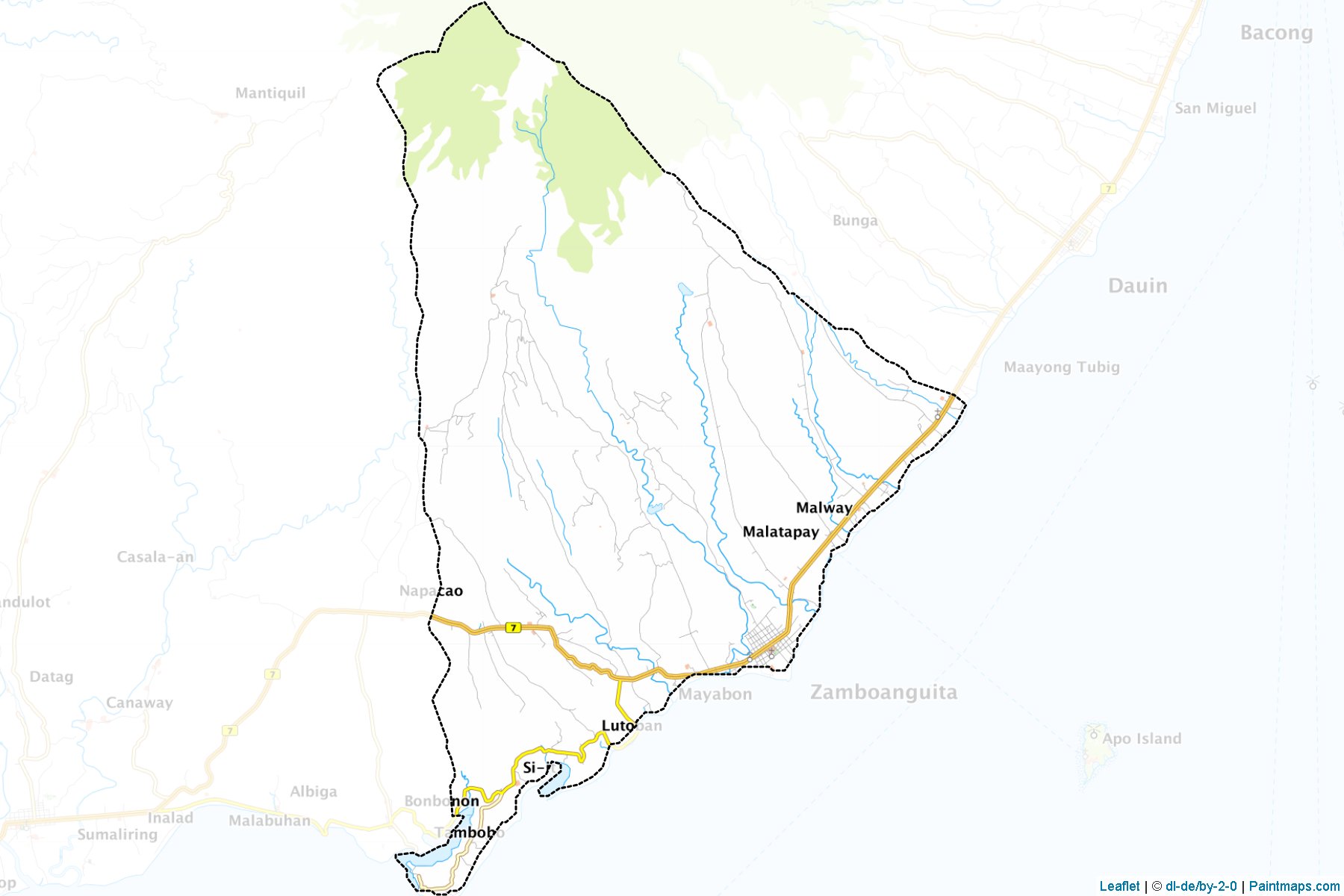 Muestras de recorte de mapas Zamboanguita (Negros Oriental)-1