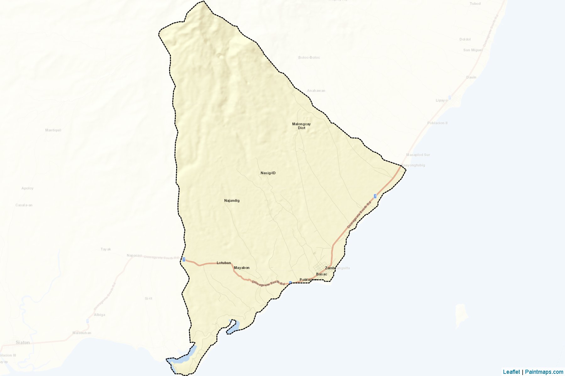 Muestras de recorte de mapas Zamboanguita (Negros Oriental)-2