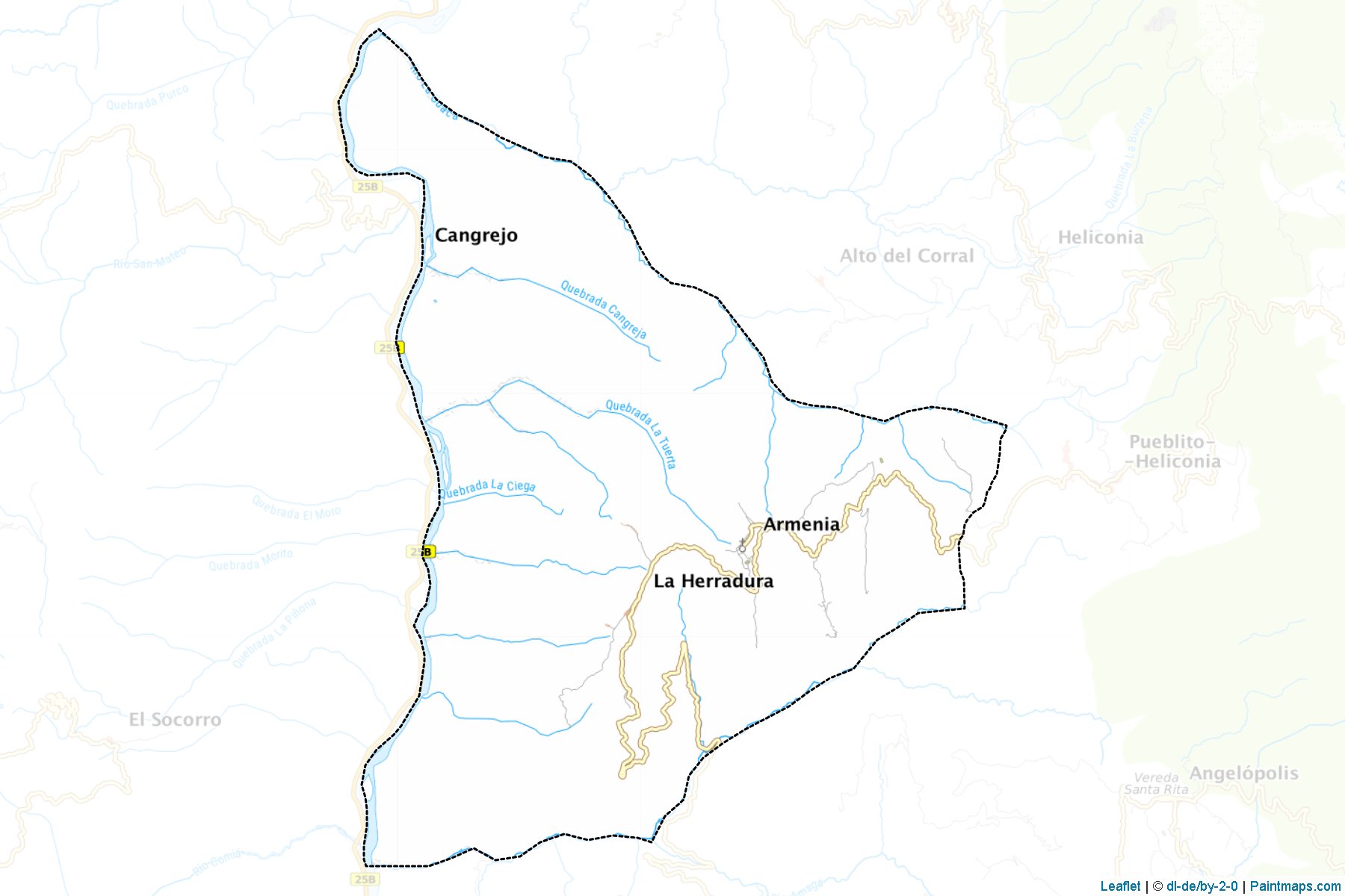 Muestras de recorte de mapas Armenia (Antioquia)-1