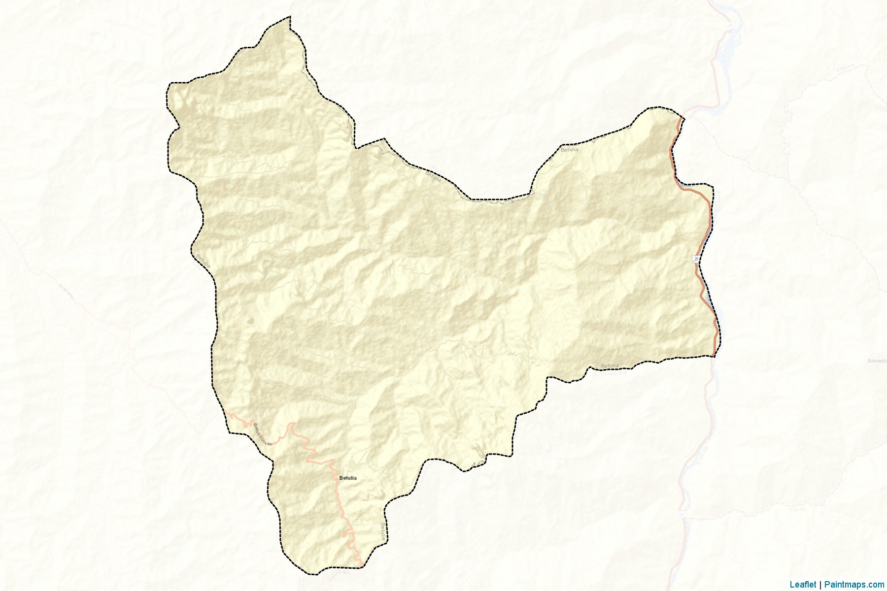 Muestras de recorte de mapas Betulia (Antioquia)-2