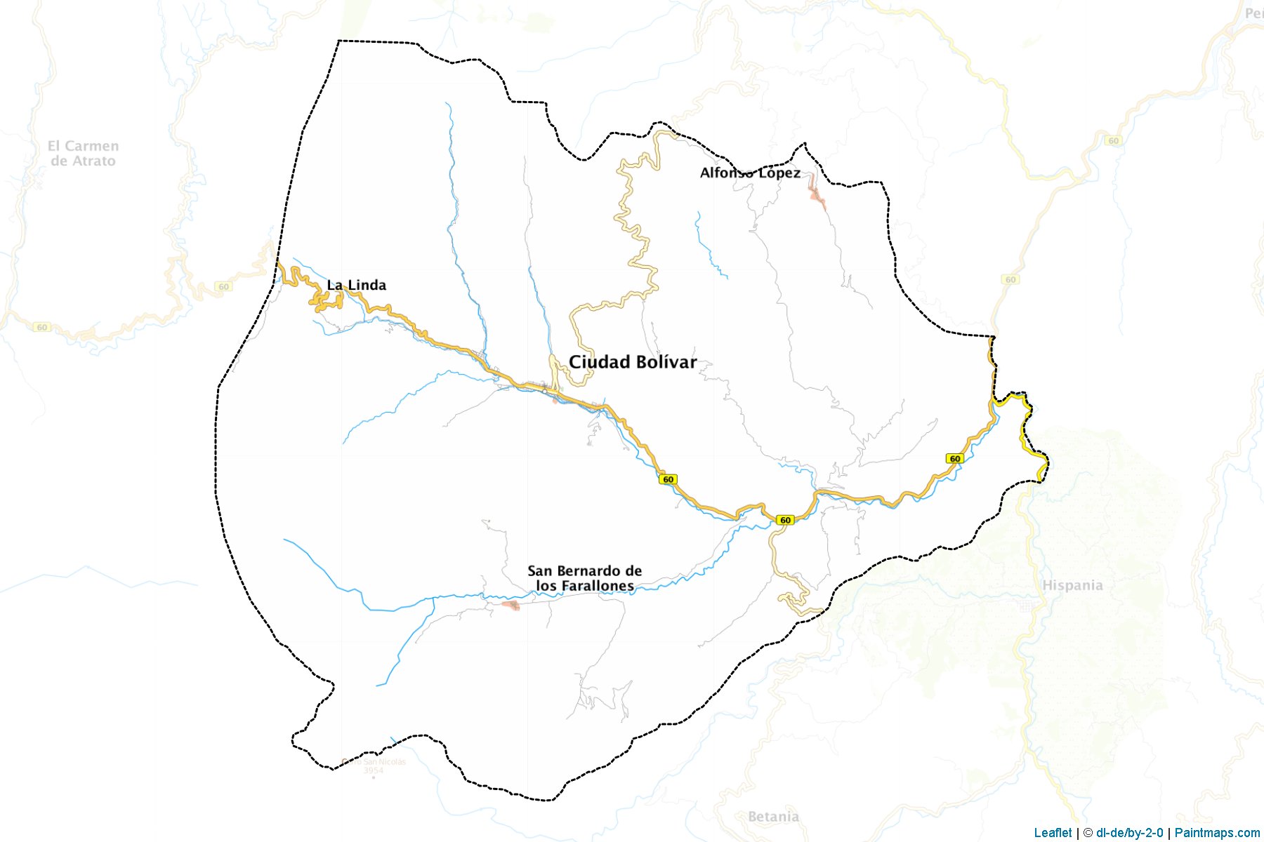 Muestras de recorte de mapas Ciudad Bolívar (Antioquia)-1