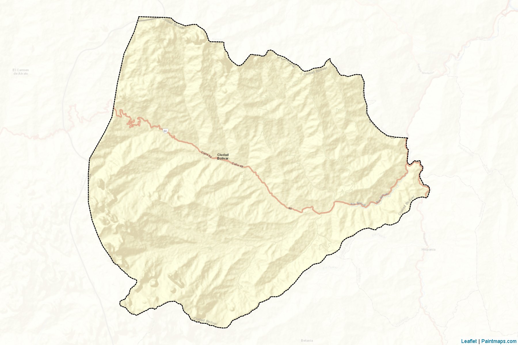 Muestras de recorte de mapas Ciudad Bolívar (Antioquia)-2