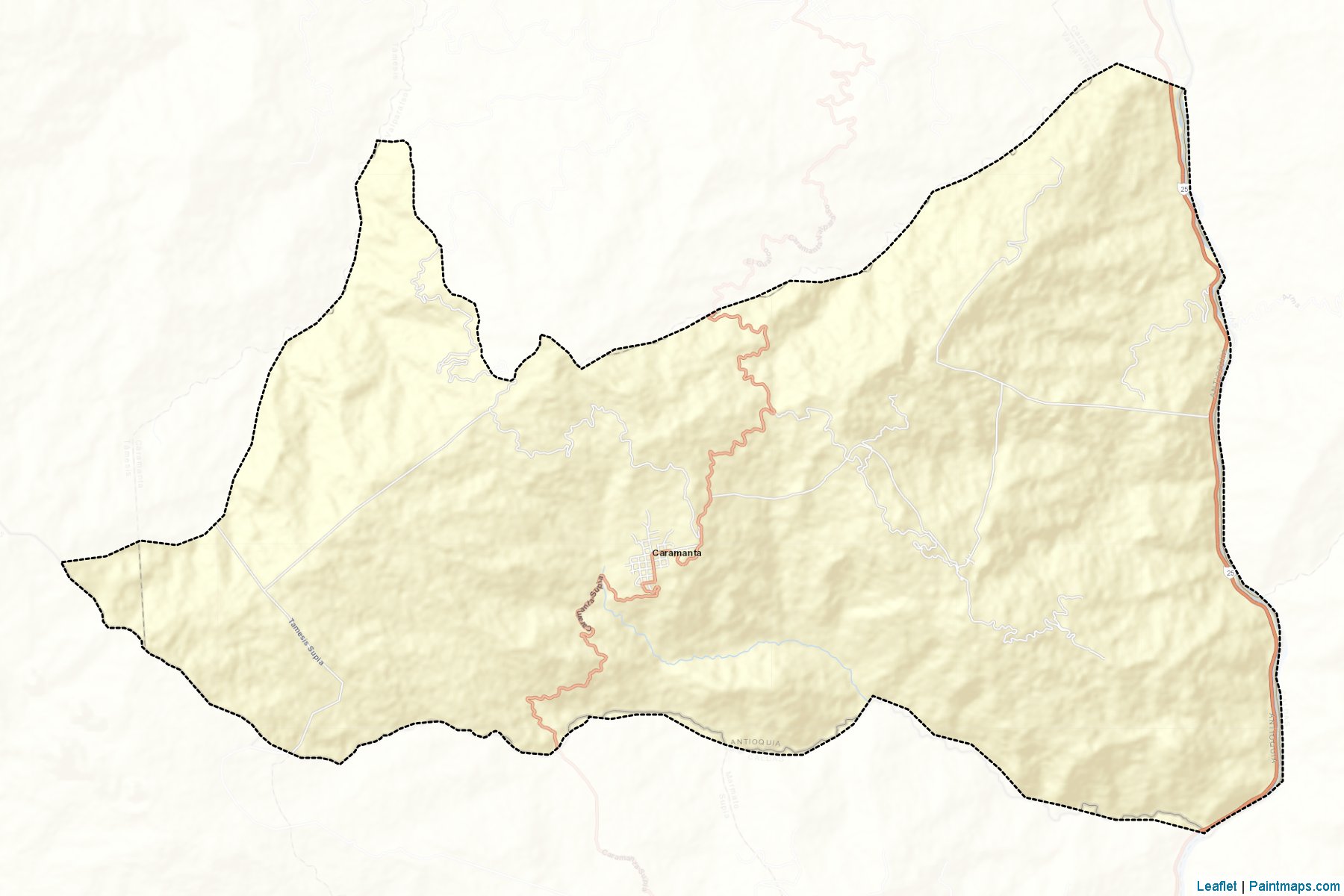 Caramanta (Antioquia) Haritası Örnekleri-2