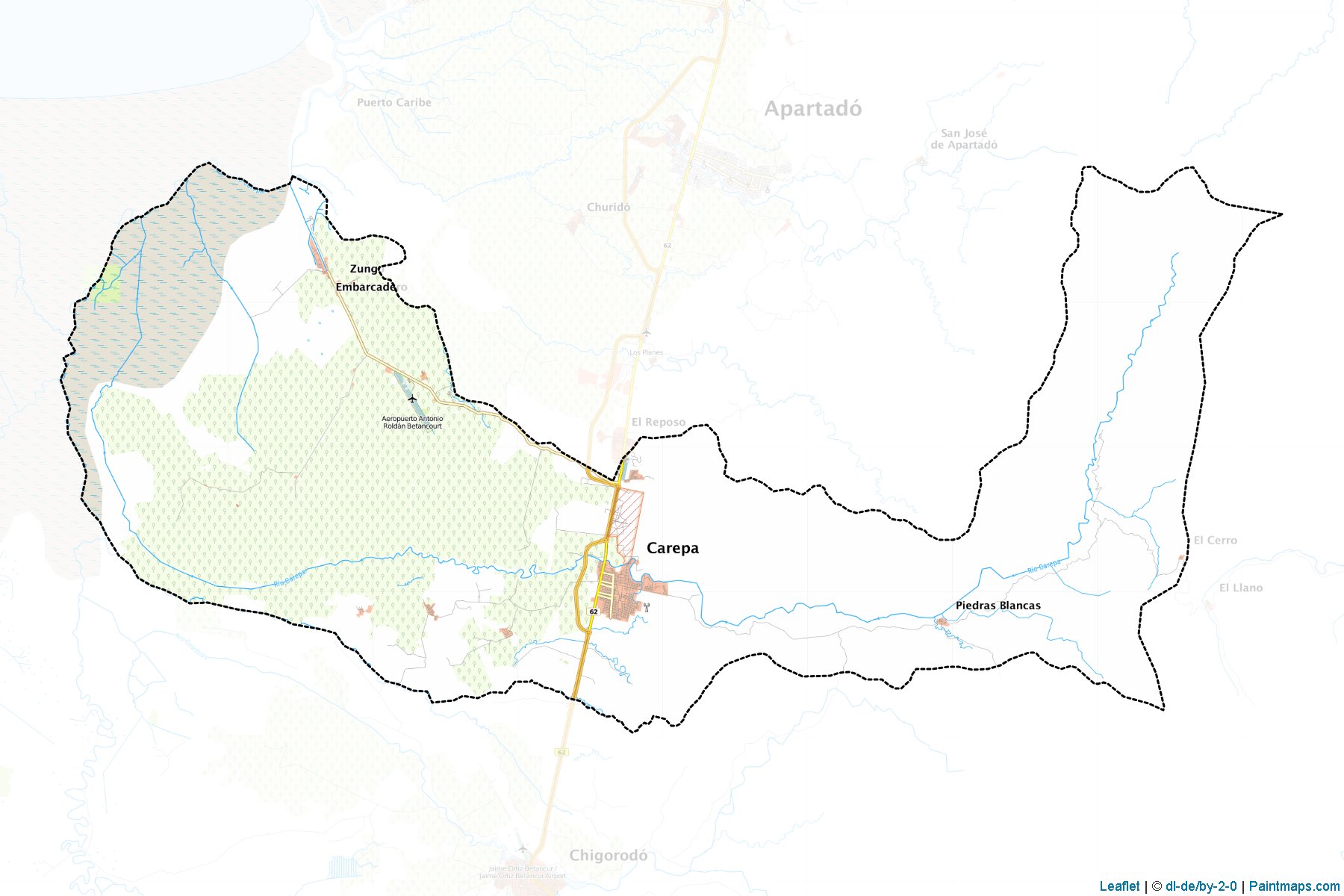 Carepa (Antioquia) Haritası Örnekleri-1