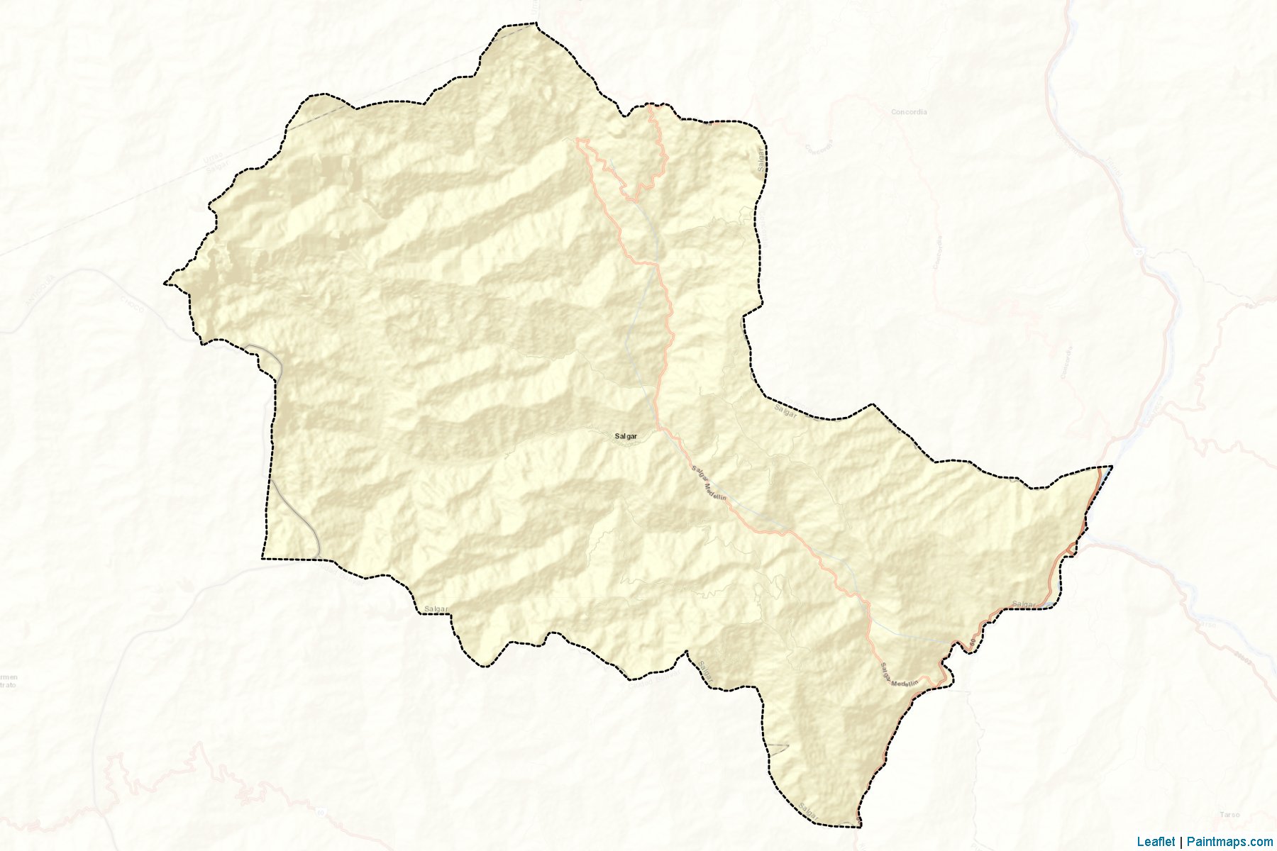 Muestras de recorte de mapas Salgar (Antioquia)-2