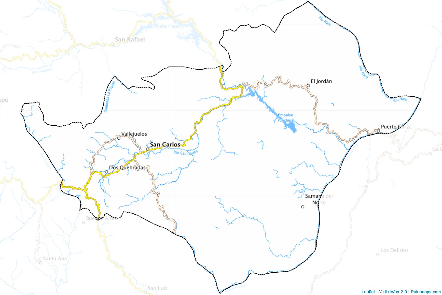 Muestras de recorte de mapas San Carlos (Antioquia)-1