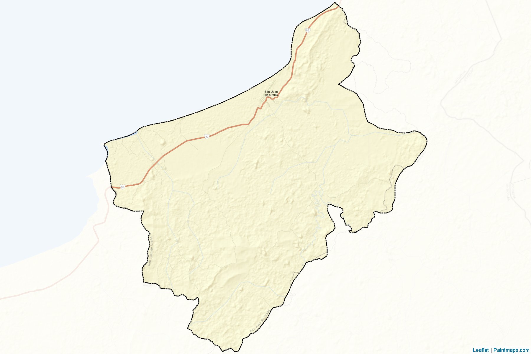 Muestras de recorte de mapas San Juan De Urabá (Antioquia)-2