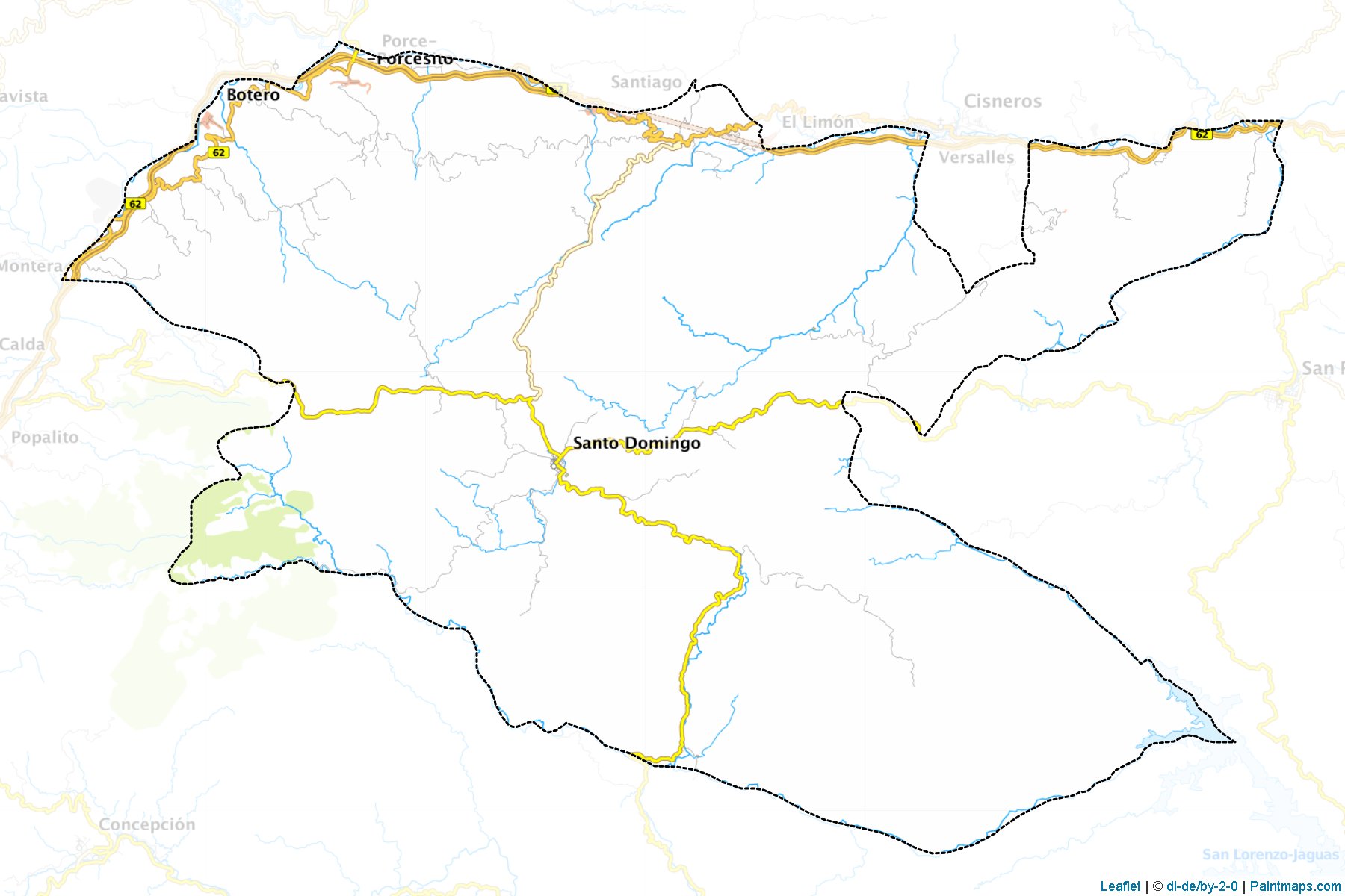 Muestras de recorte de mapas Santo Domingo (Antioquia)-1