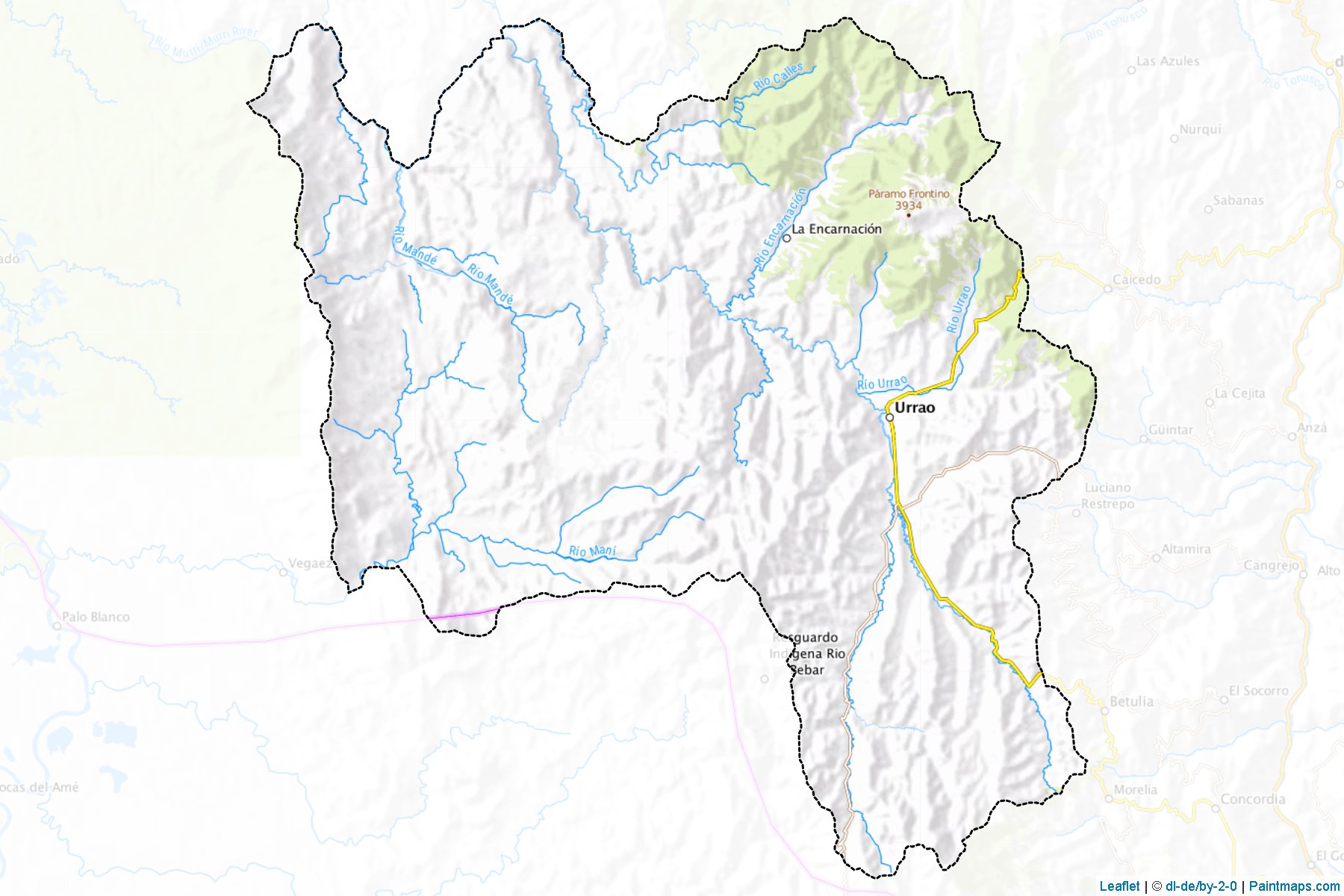 Muestras de recorte de mapas Urrao (Antioquia)-1