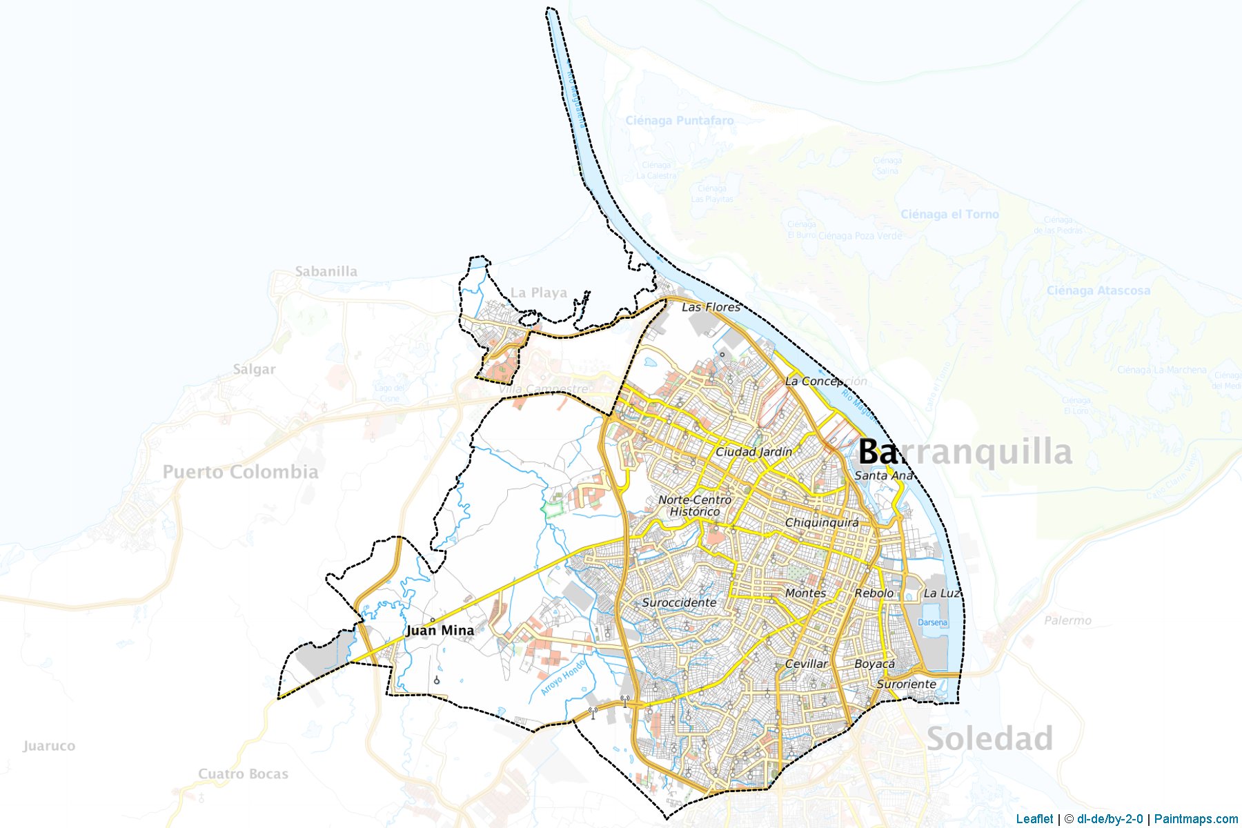 Barranquilla (Atlántico) Map Cropping Samples-1