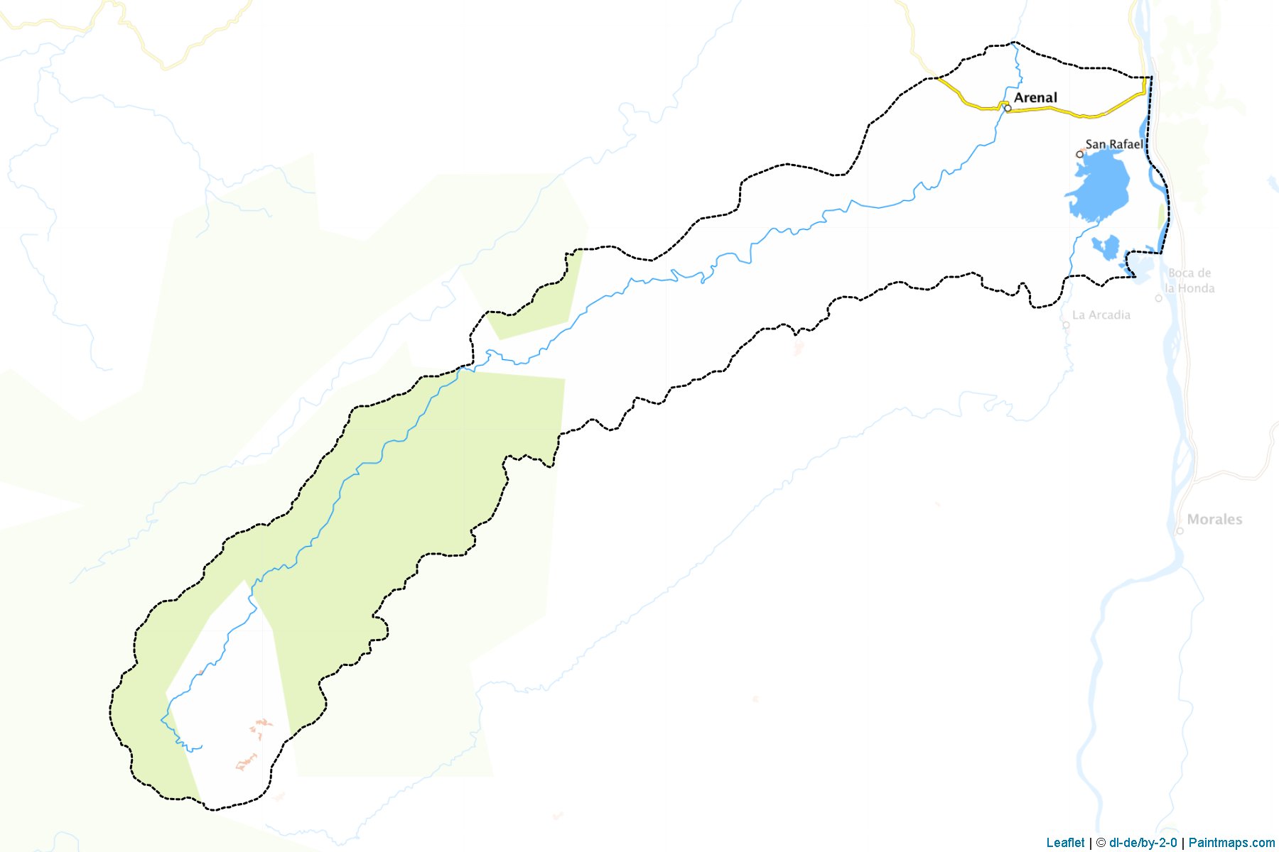 Muestras de recorte de mapas Arenal (Bolívar)-1