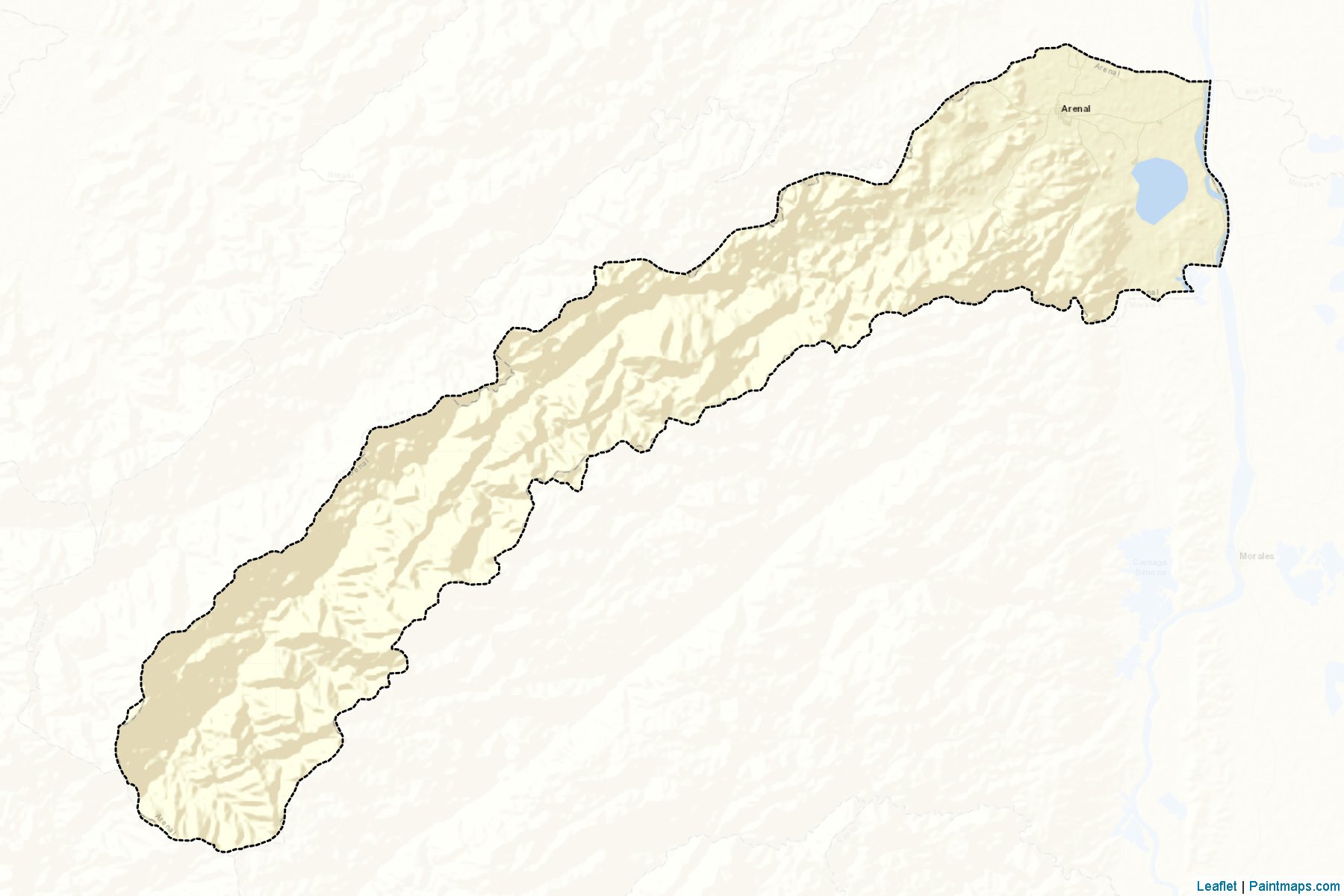 Muestras de recorte de mapas Arenal (Bolívar)-2