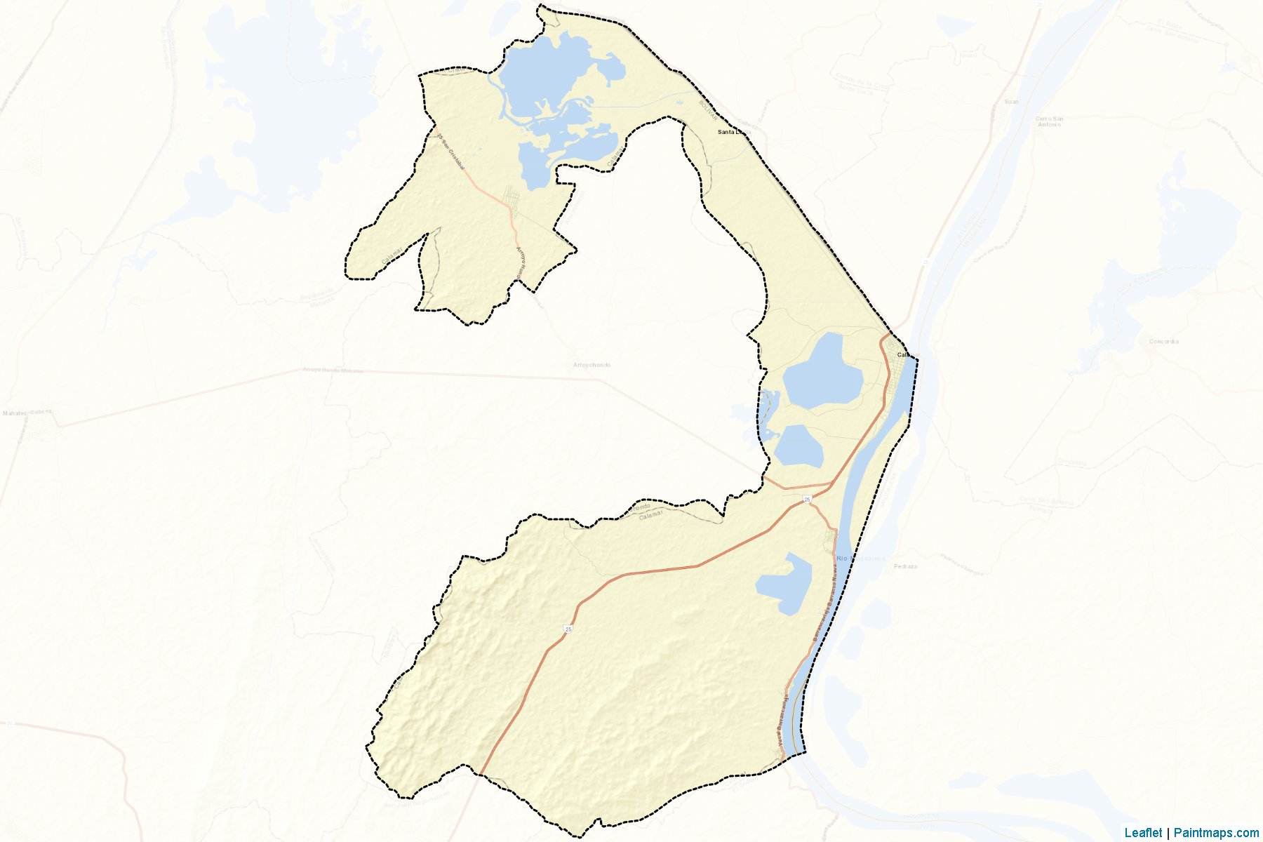 Muestras de recorte de mapas Calamar (Bolívar)-2