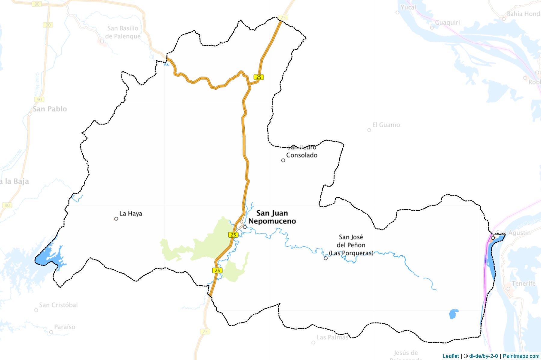 Muestras de recorte de mapas San Juan Nepomuceno (Bolívar)-1