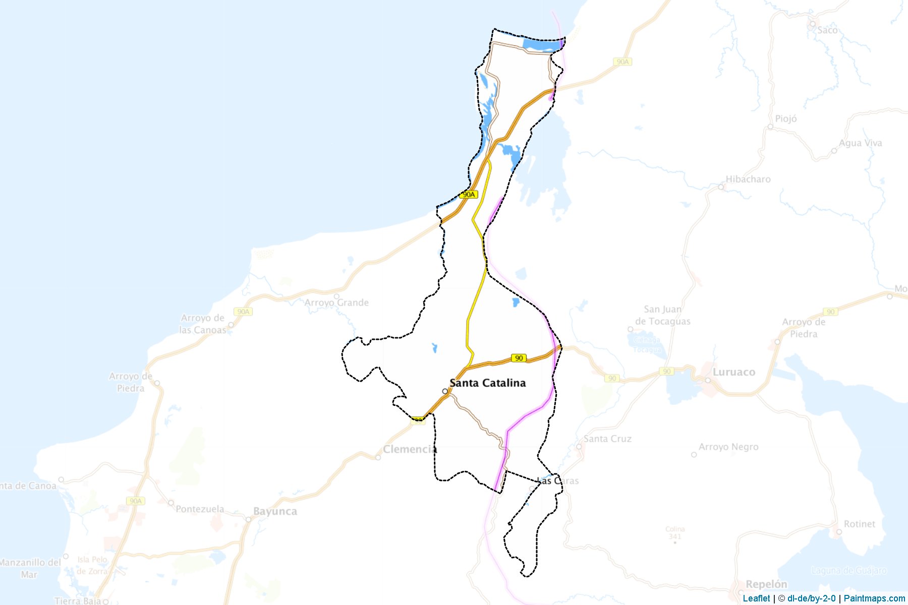 Muestras de recorte de mapas Santa Catalina (Bolívar)-1