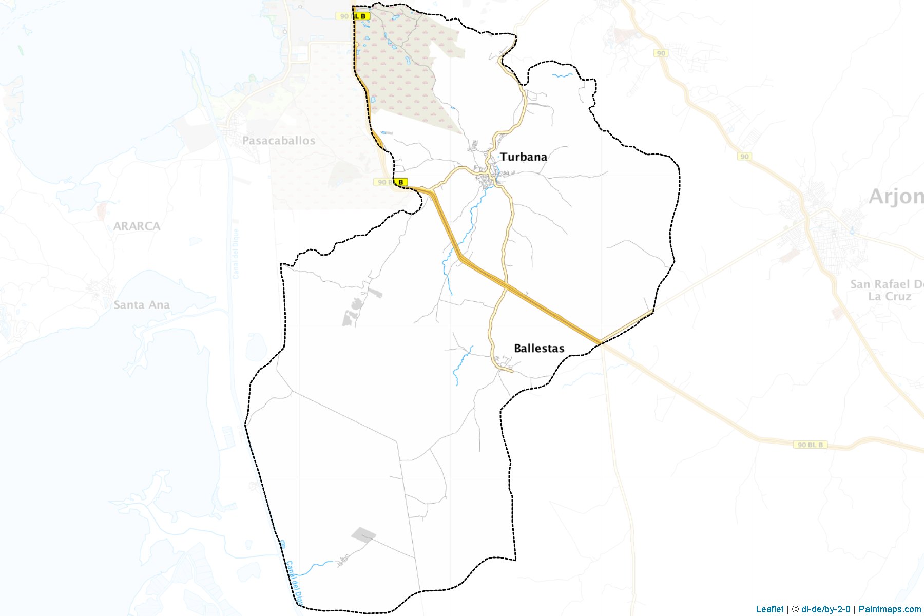 Muestras de recorte de mapas Turbana (Bolívar)-1