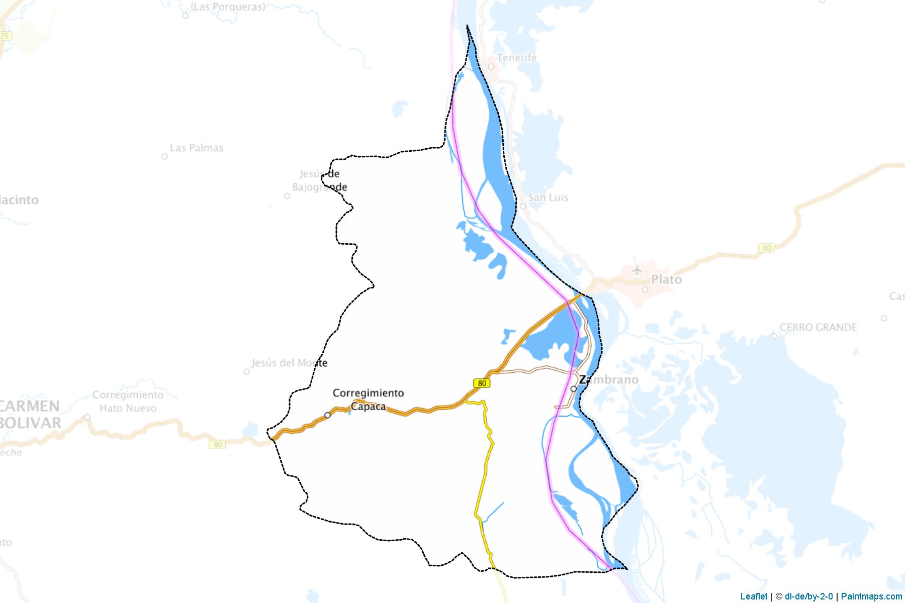 Muestras de recorte de mapas Zambrano (Bolívar)-1