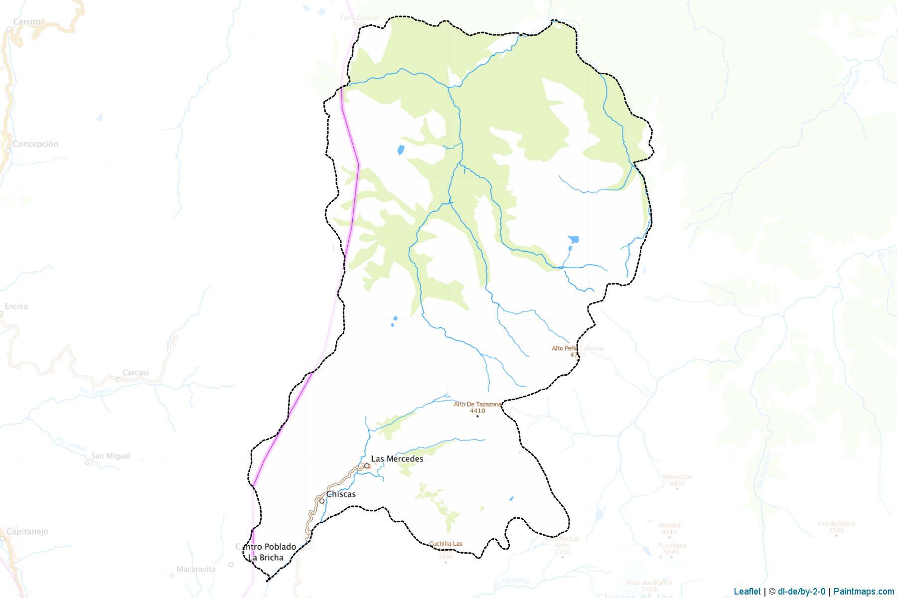 Muestras de recorte de mapas Chiscas (Boyacá)-1