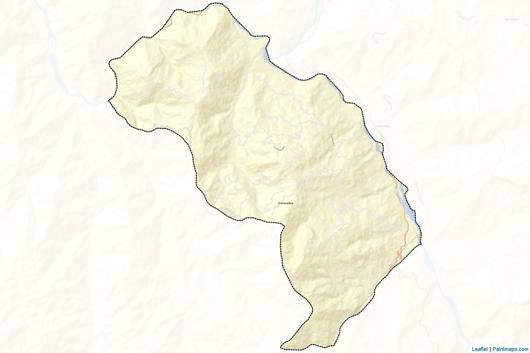 Muestras de recorte de mapas Covarachía (Boyacá)-2