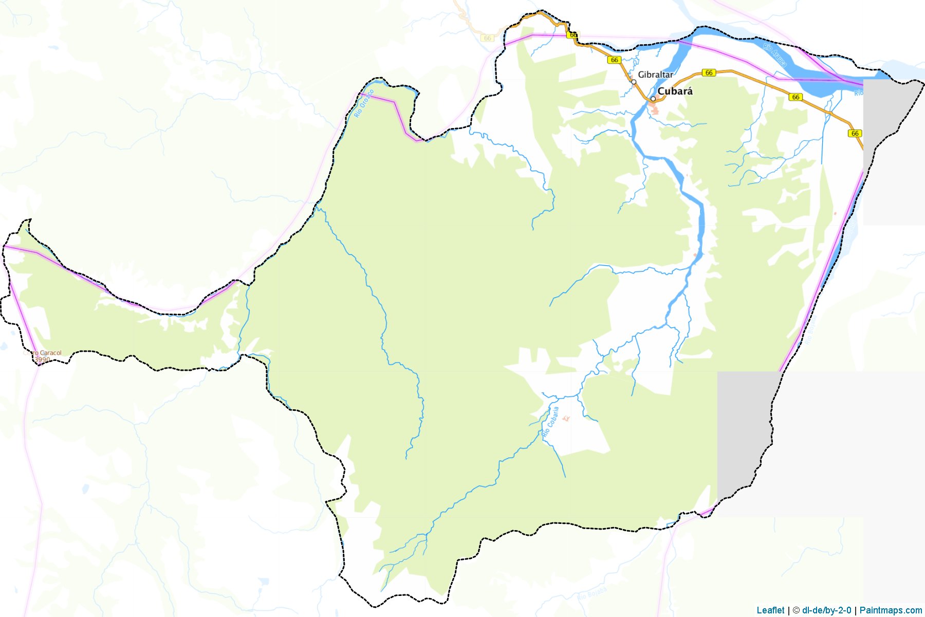 Muestras de recorte de mapas Cubará (Boyacá)-1