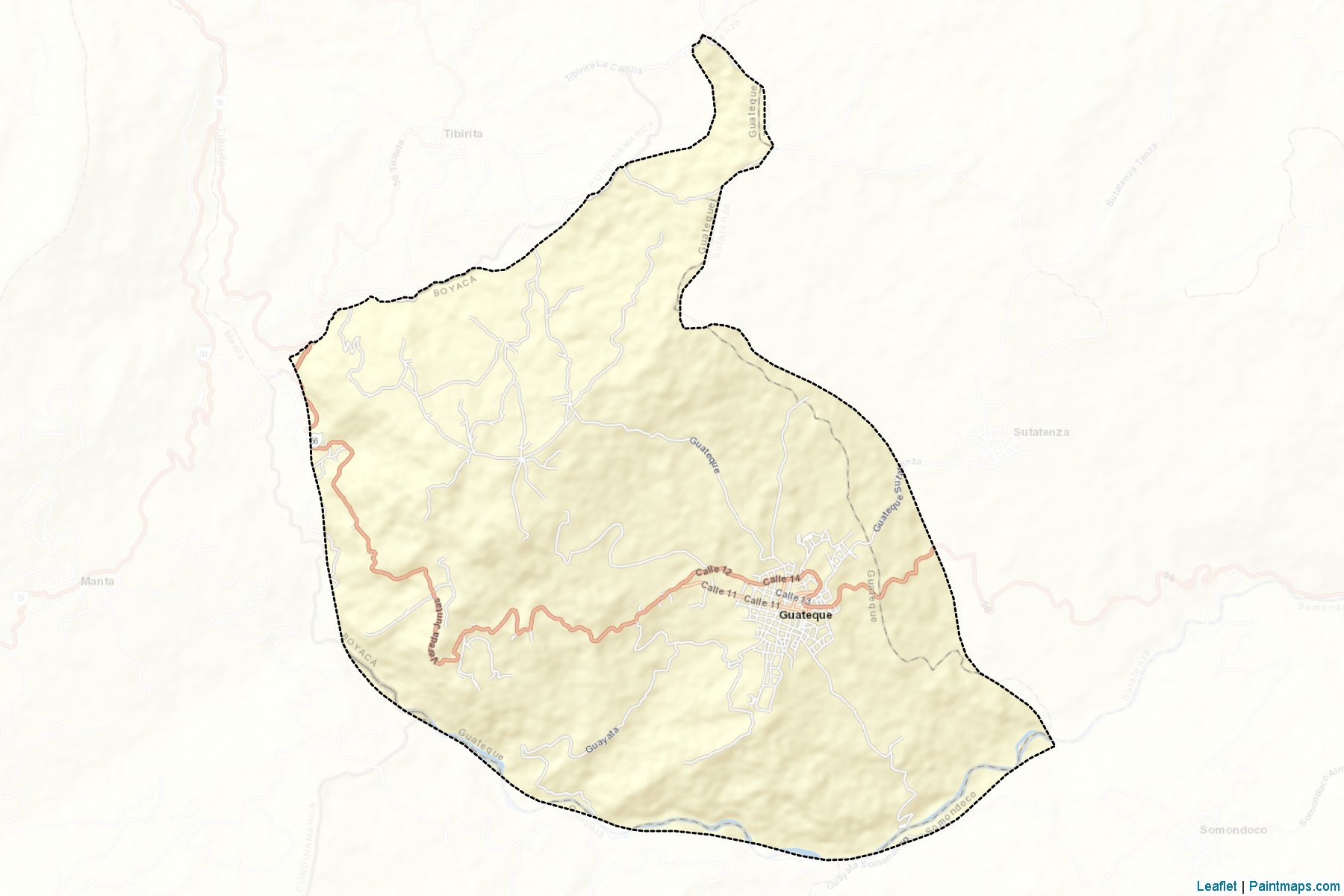 Muestras de recorte de mapas Guateque (Boyacá)-2