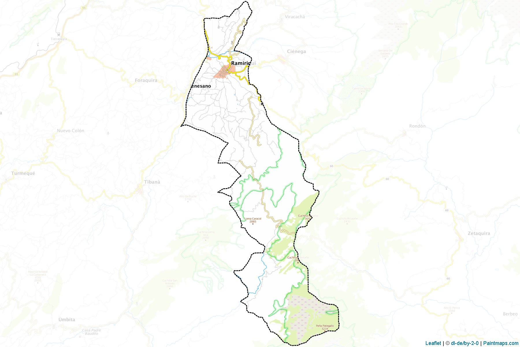 Muestras de recorte de mapas Ramiriquí (Boyacá)-1